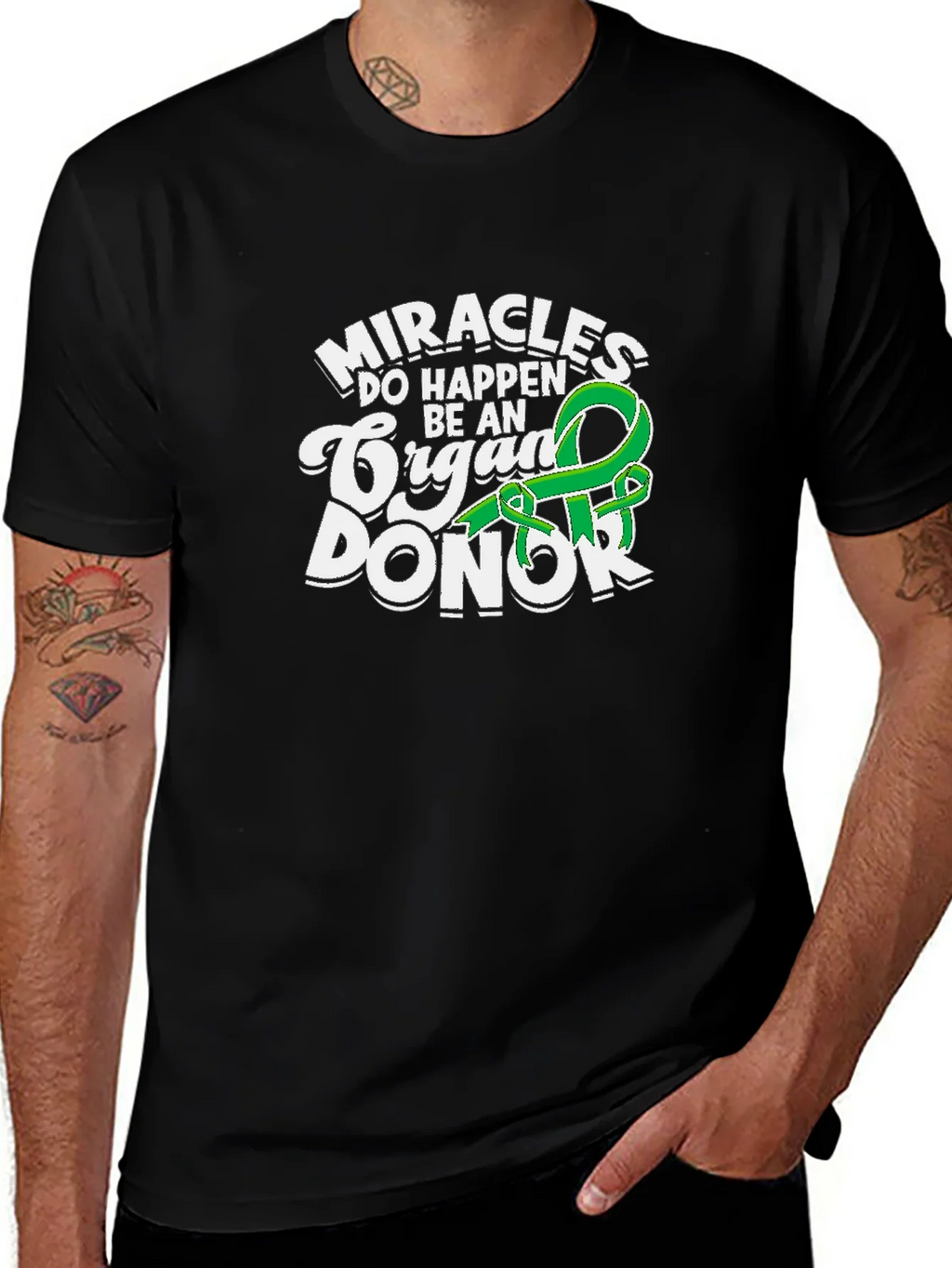 Miracles Happen Organ Donor Graphic T-Shirt product image 1