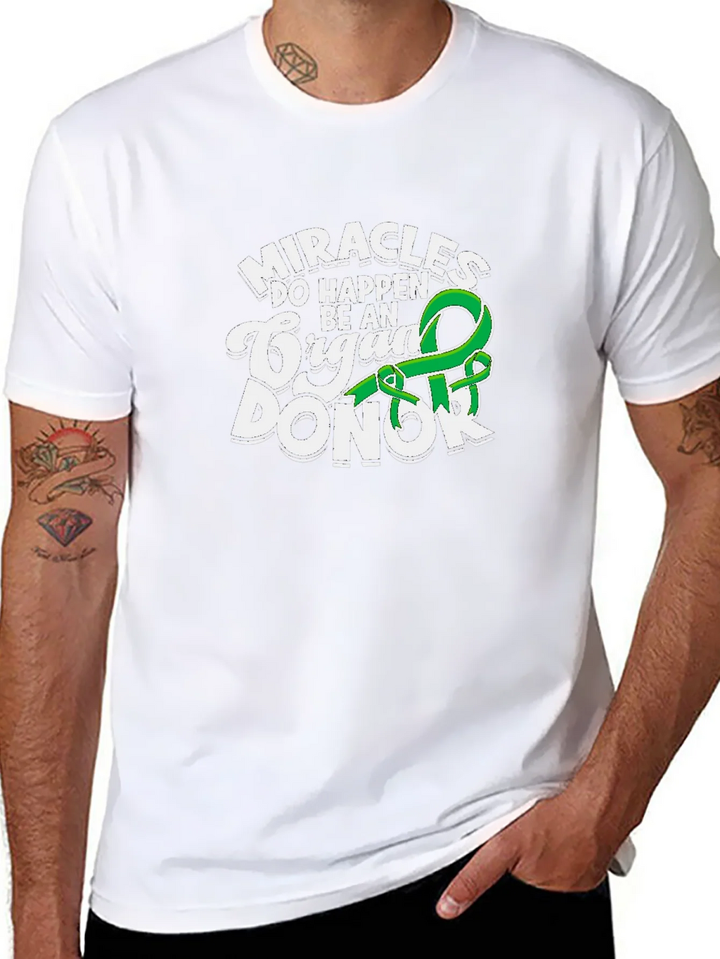 Miracles Happen Organ Donor Graphic T-Shirt product image 5