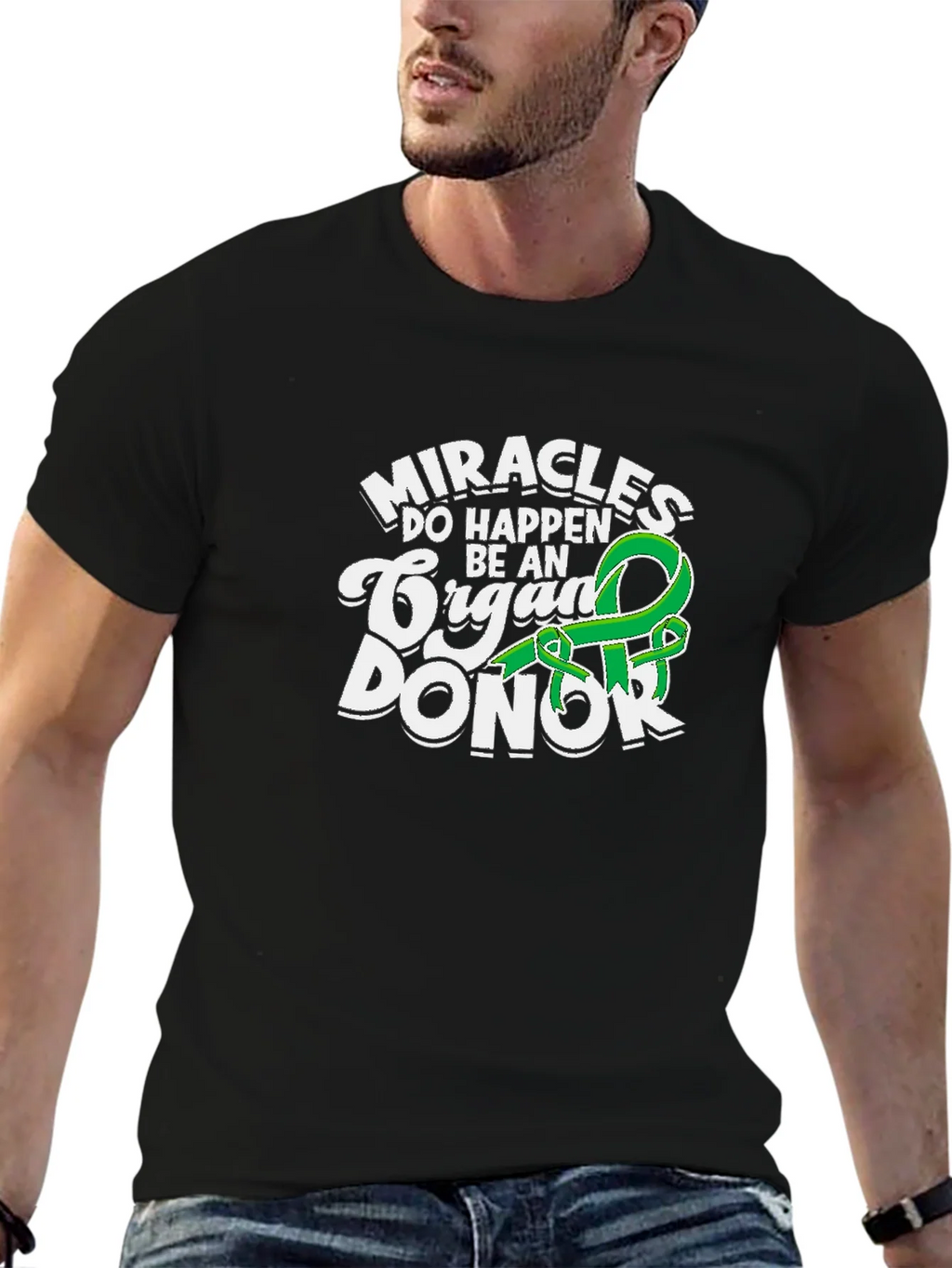 Miracles Happen Organ Donor Graphic T-Shirt product image 4