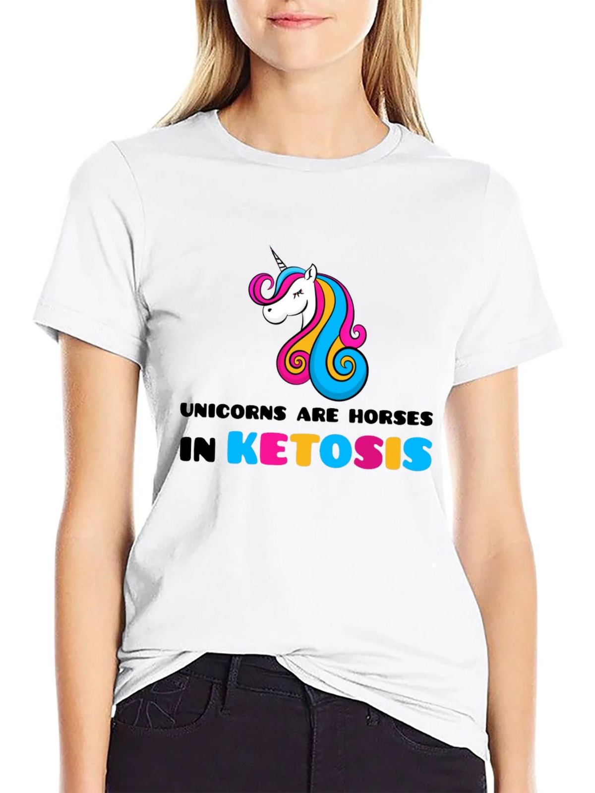 Unicorns Are Horses In Ketosis Graphic Tee product image 8