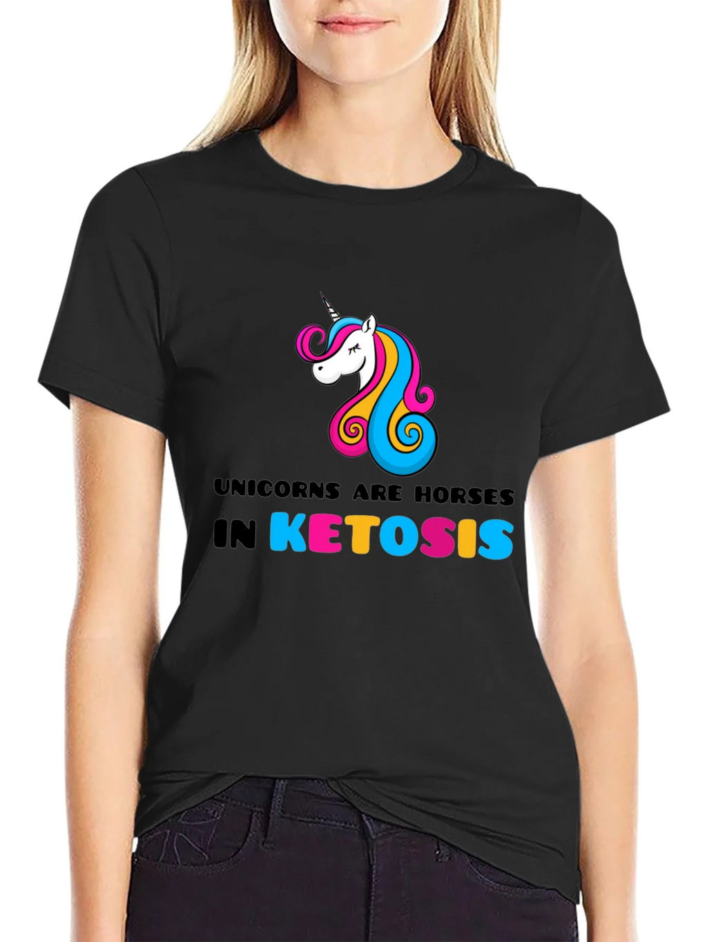 Unicorns Are Horses In Ketosis Graphic Tee product image 2