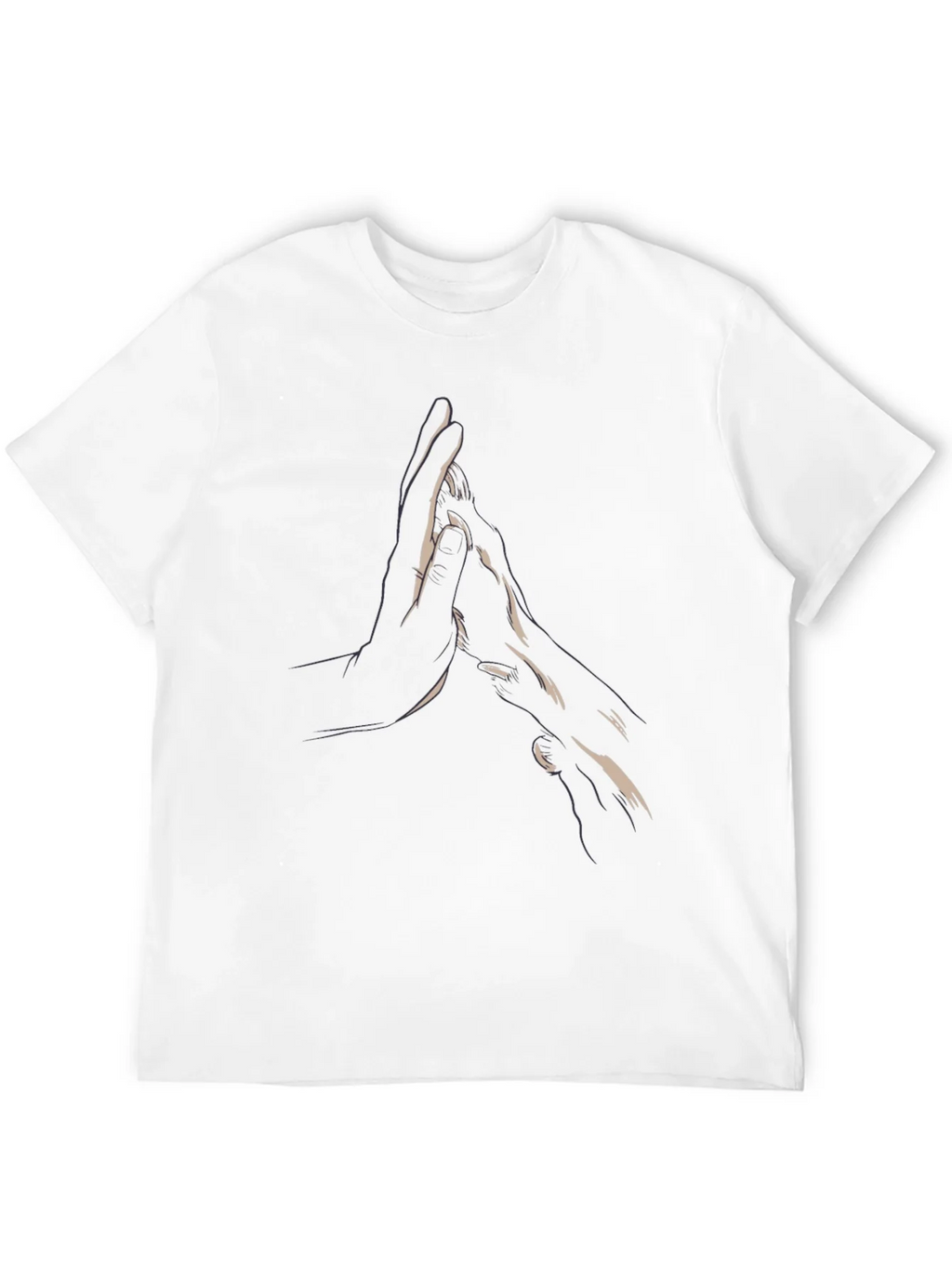 Hand Gesture Print Black T-Shirt product image 7