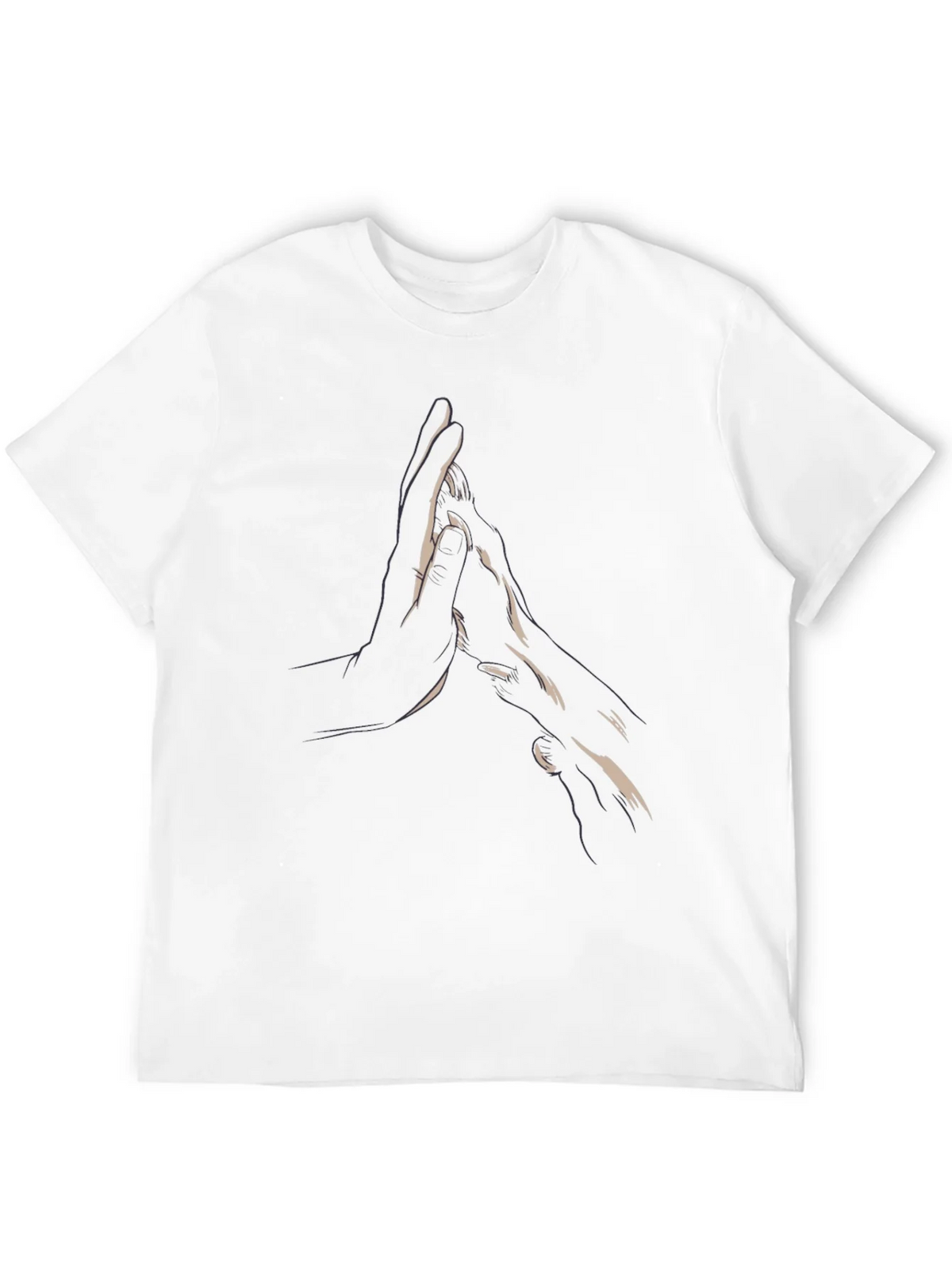 Hand Gesture Print Black T-Shirt product image 7