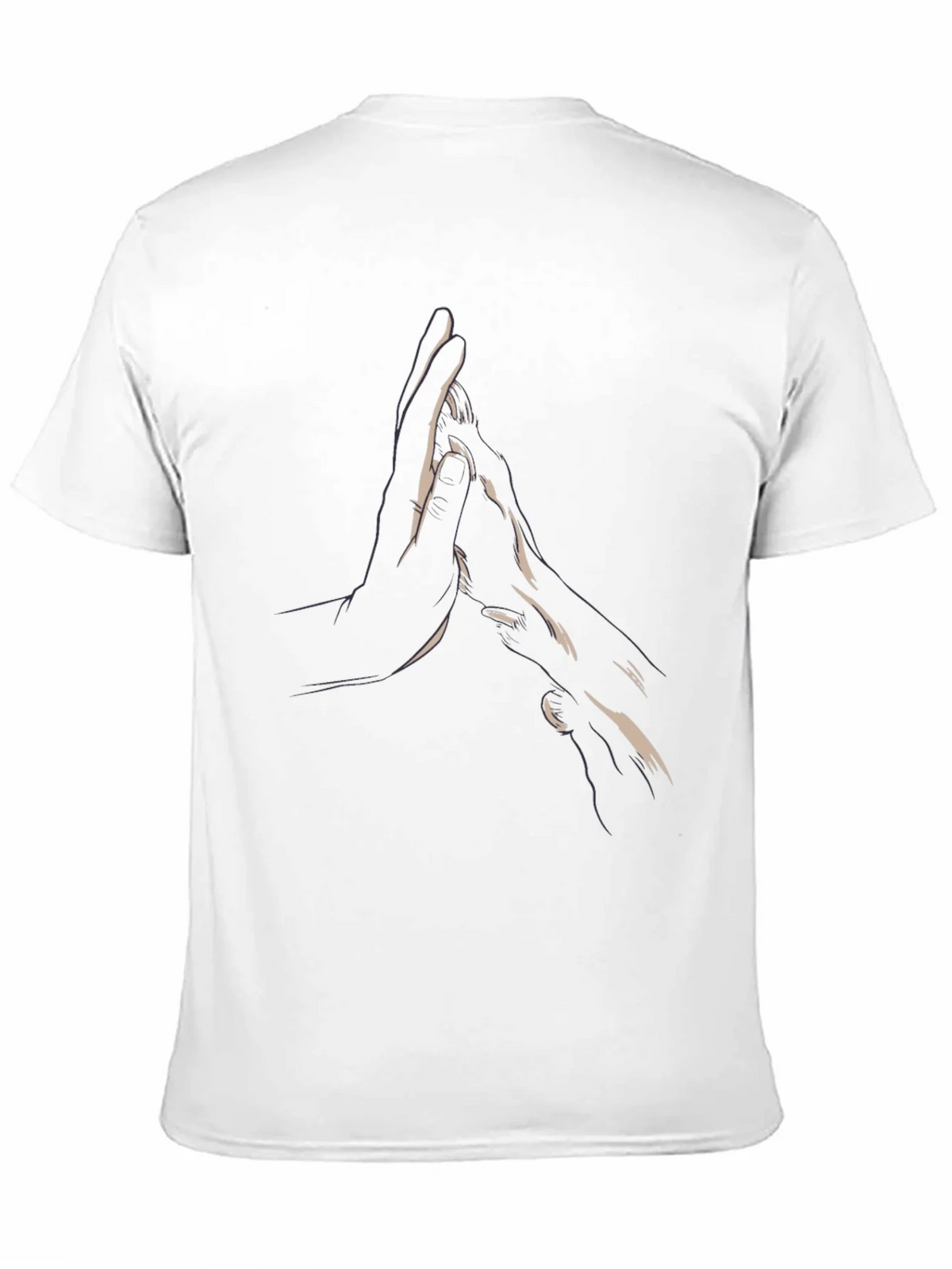 Hand Gesture Print Black T-Shirt product image 6