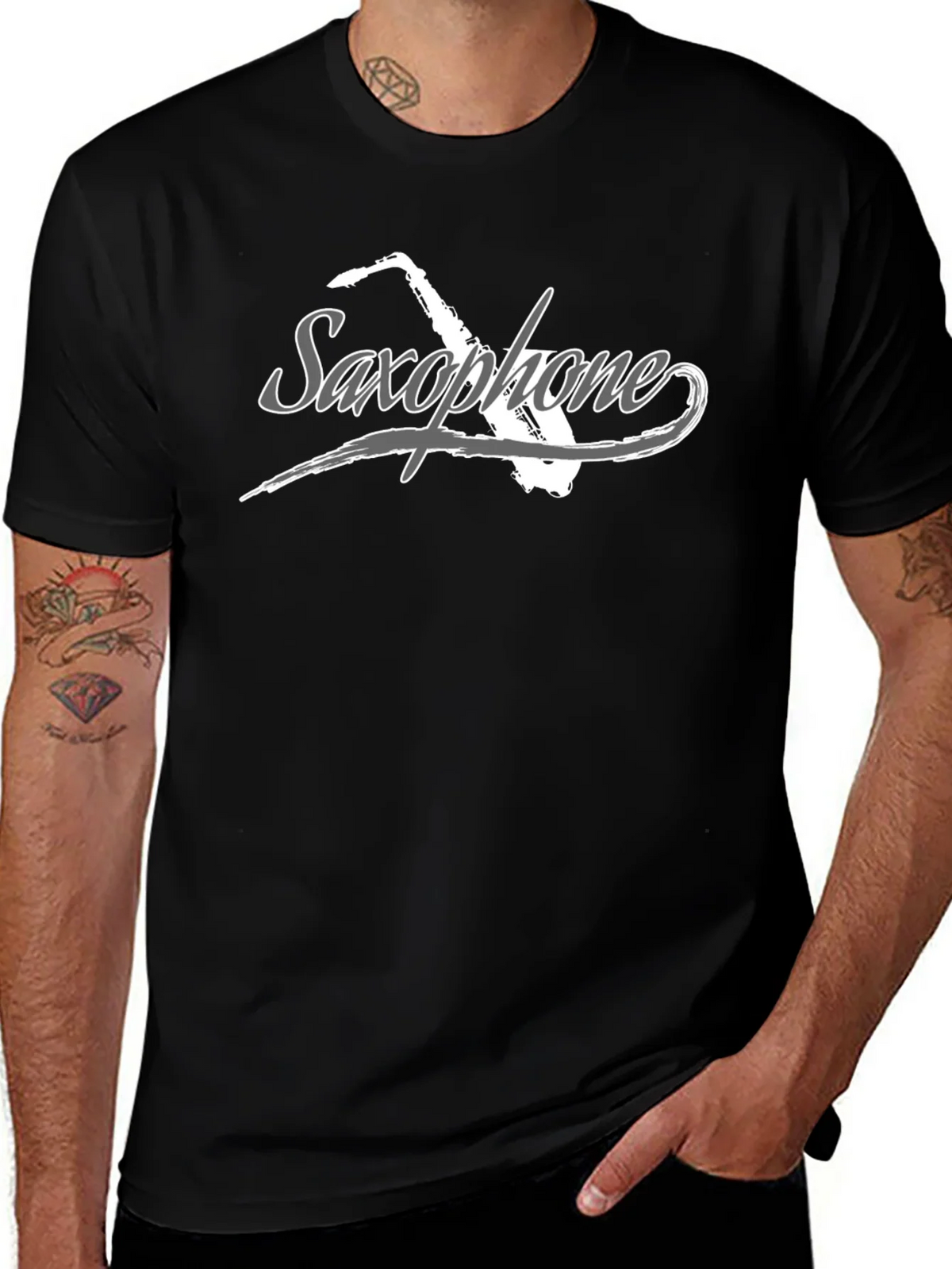 Saxophone Graphic T-Shirt - Cool Music Lover Tee product image 1