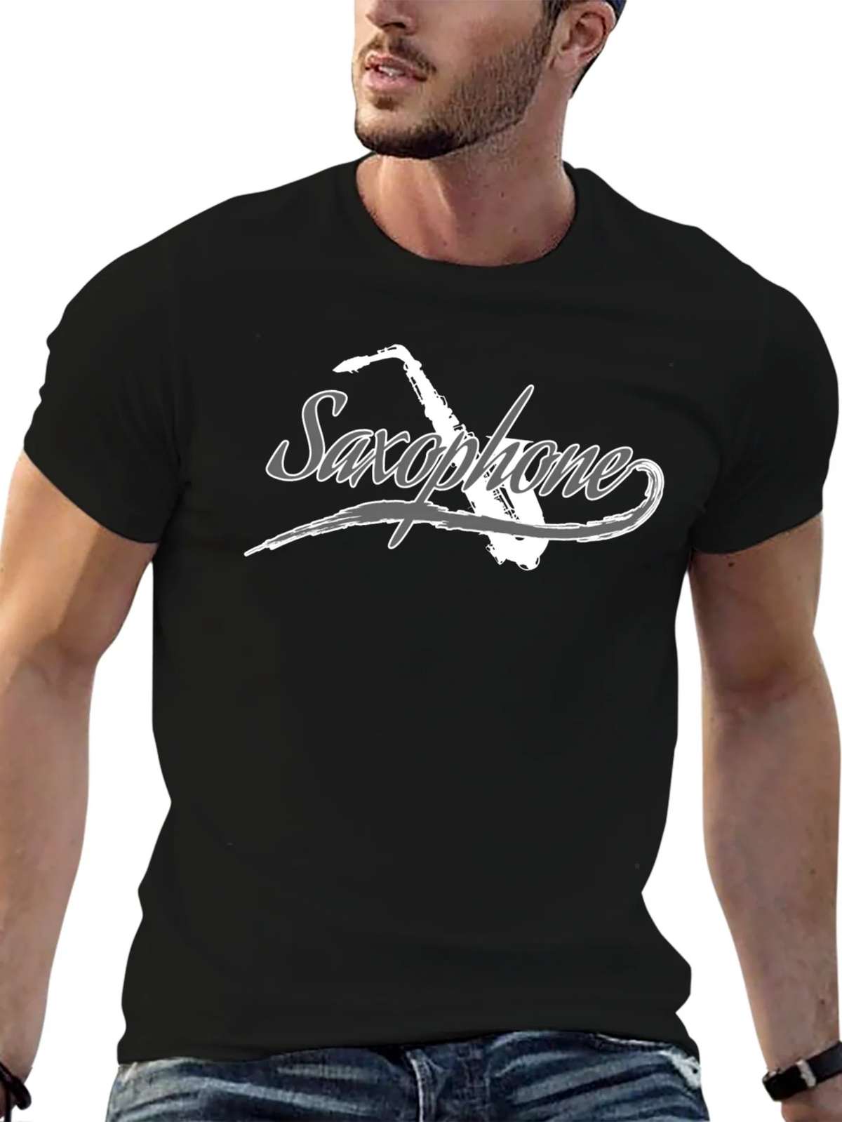 Saxophone Graphic T-Shirt - Cool Music Lover Tee product image 6