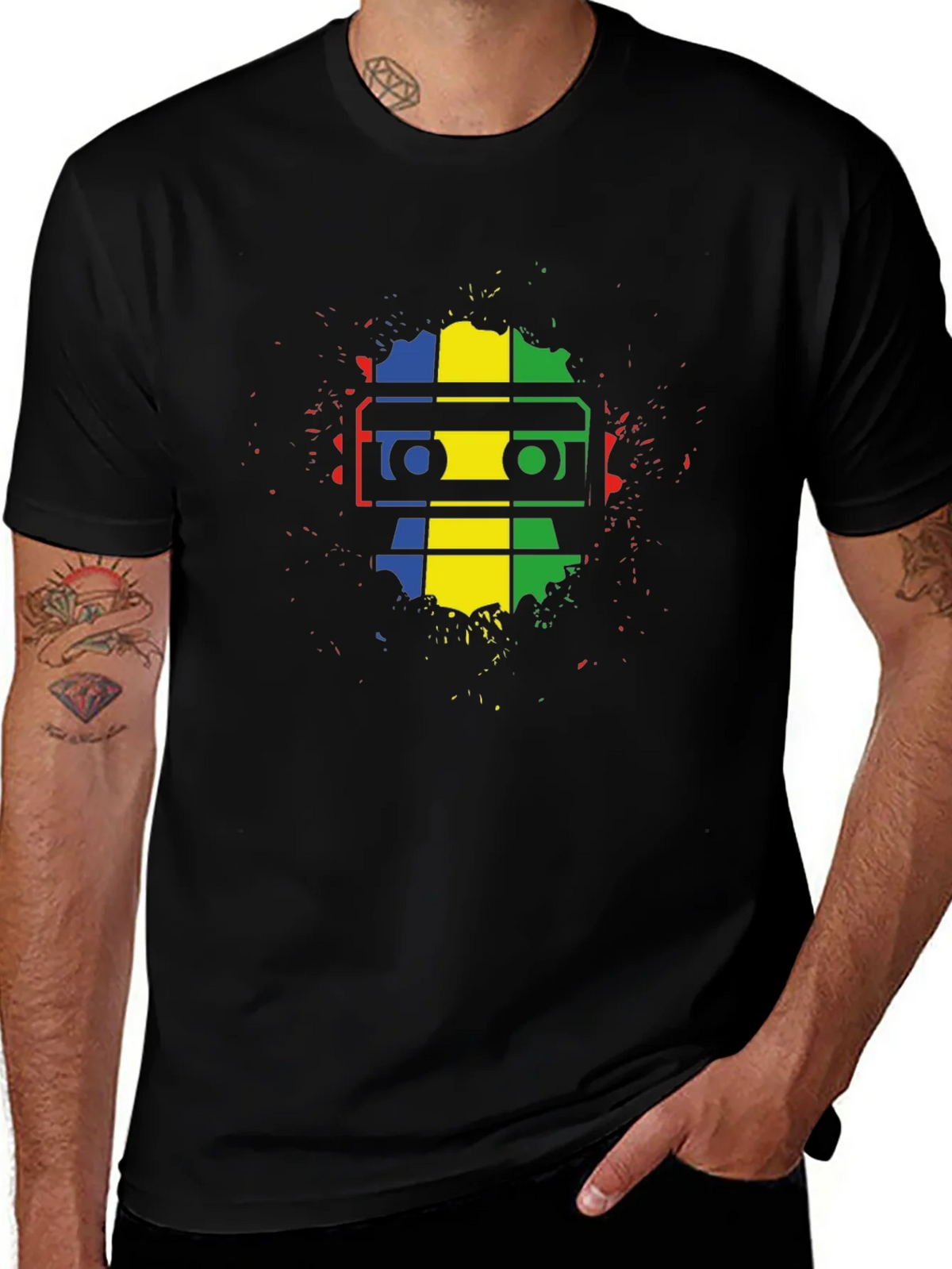 Retro Mixtape T-Shirt - Colorful Music Lover Tee product image 1