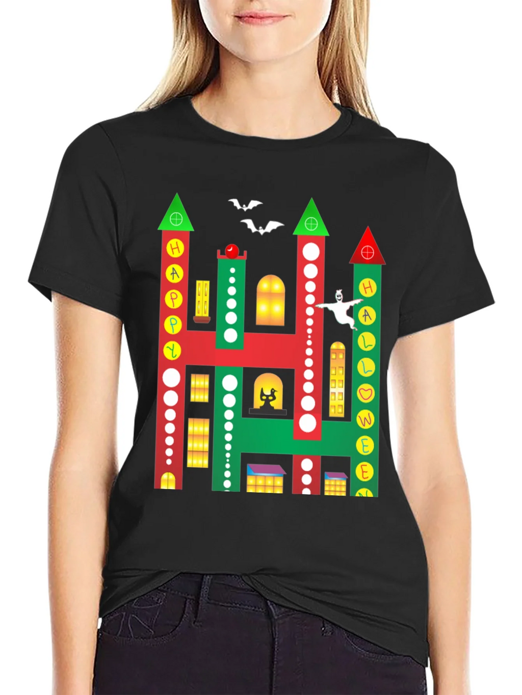 Happy Halloween Building Graphic T-Shirt product image 2