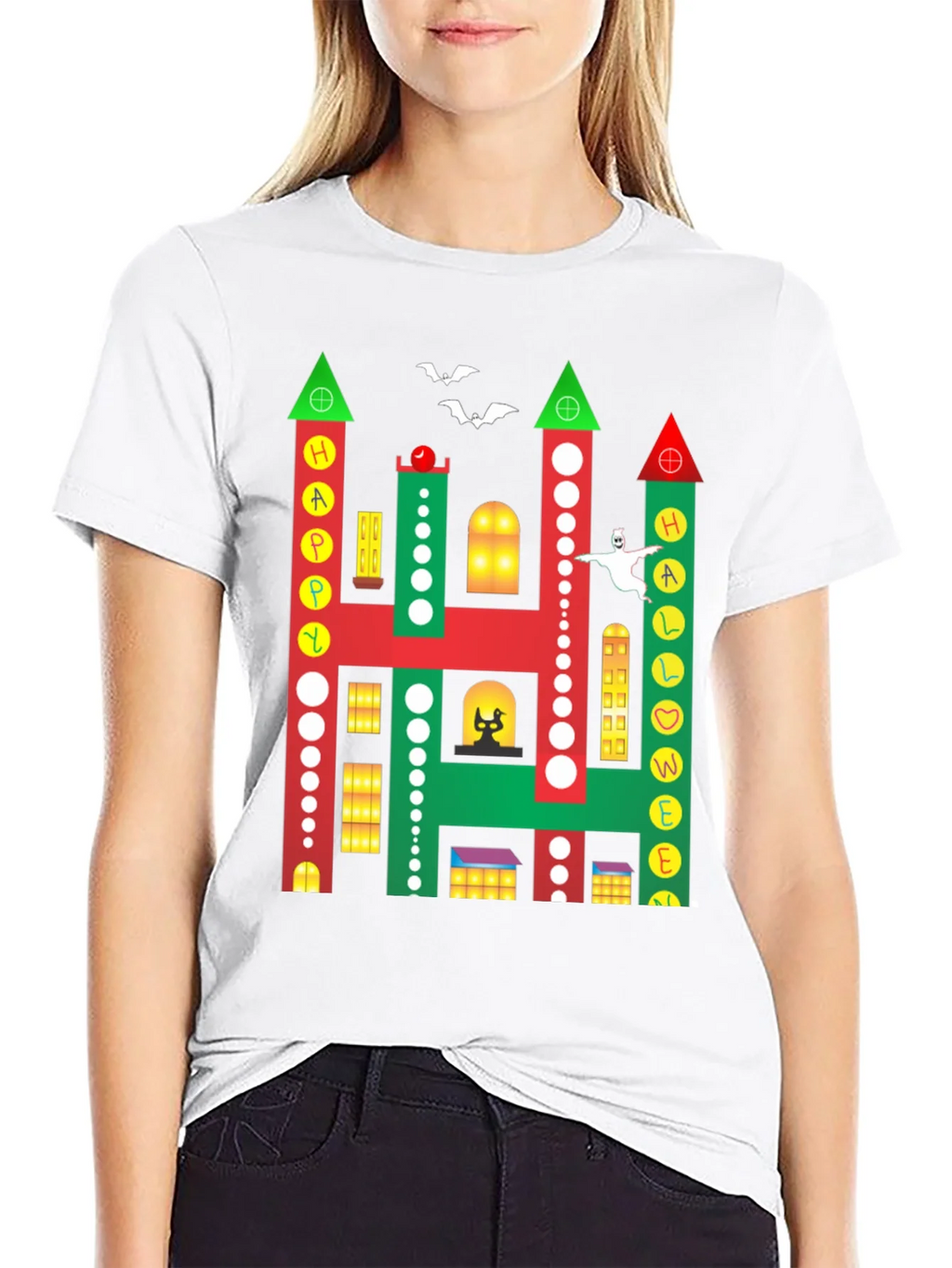 Happy Halloween Building Graphic T-Shirt product image 8