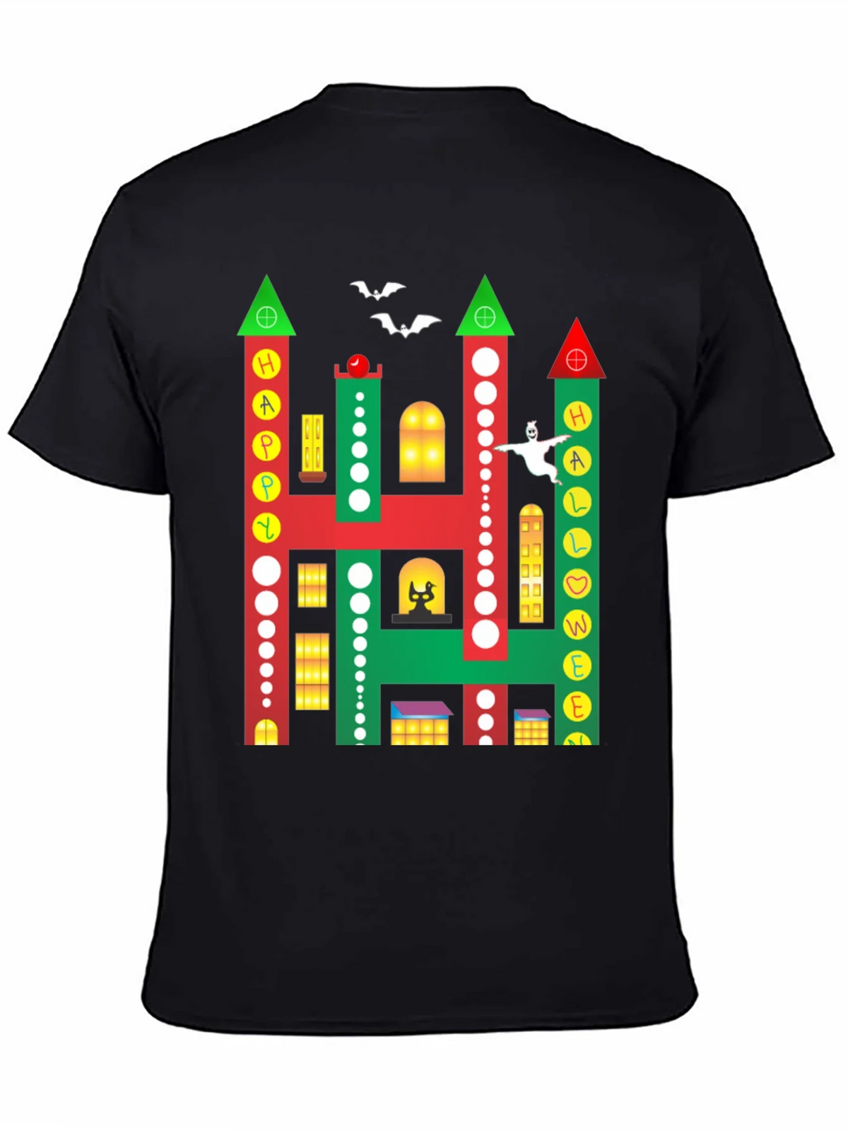 Happy Halloween Building Graphic T-Shirt product image 4