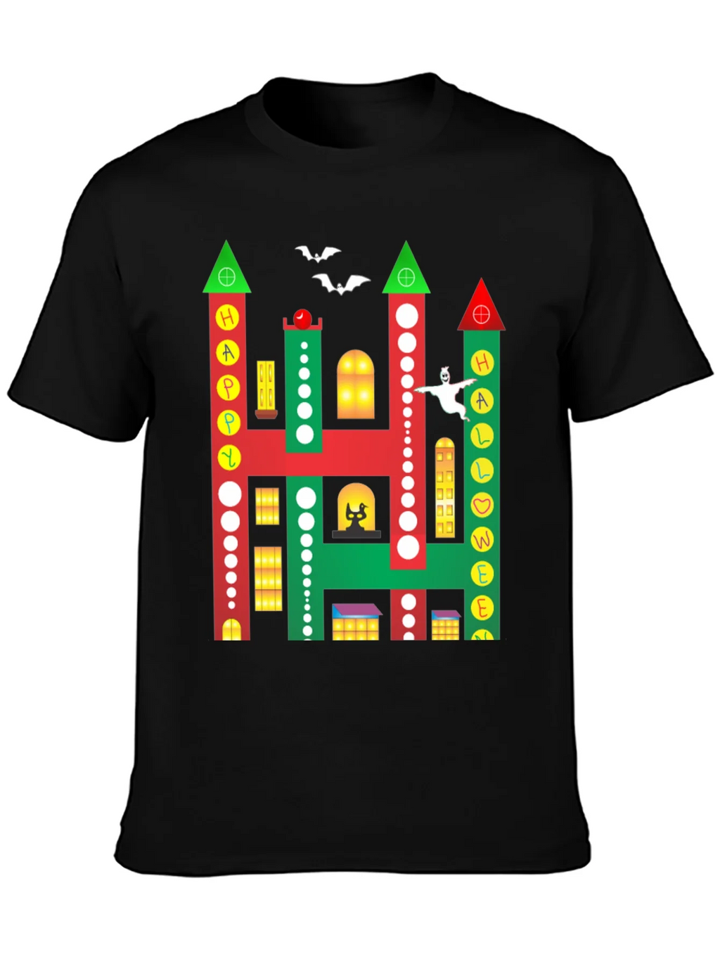 Happy Halloween Building Graphic T-Shirt product image 3