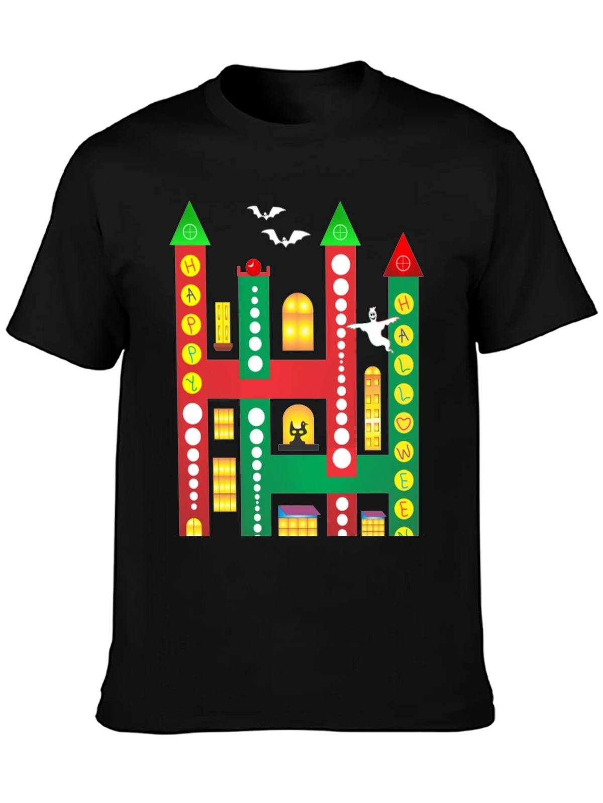 Happy Halloween Building Graphic T-Shirt product image 3