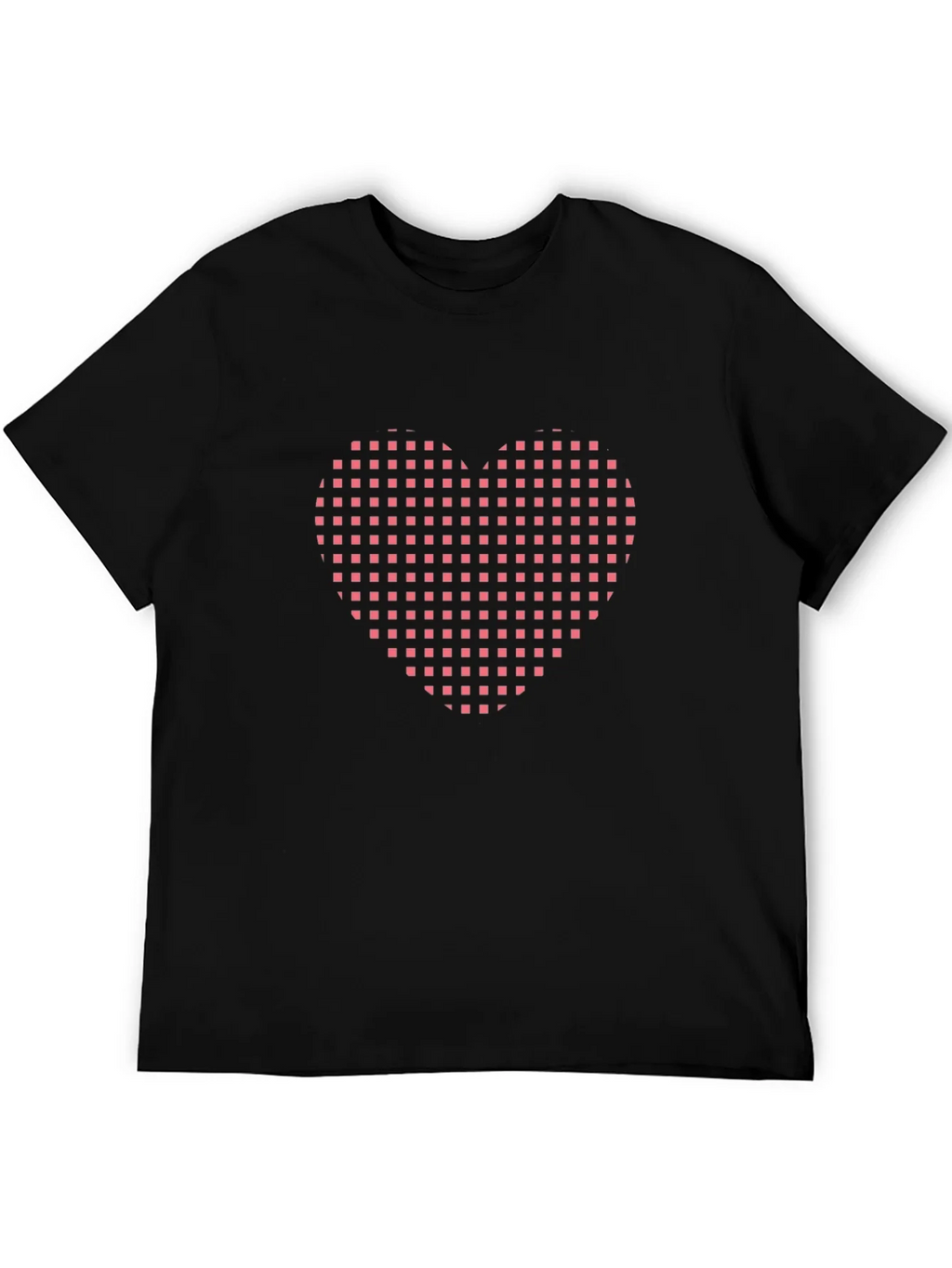 Grid Heart Black T-Shirt product image 5