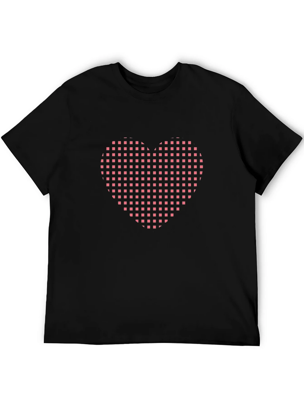 Grid Heart Black T-Shirt product image 5