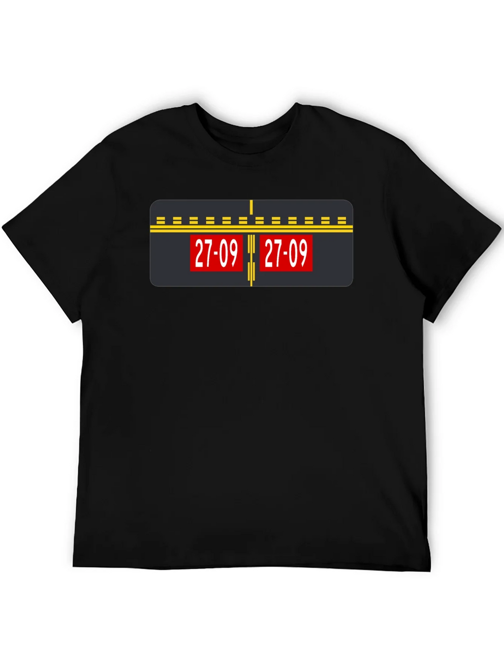 Airport Runway 27-09 Graphic Tee - Black product image 5