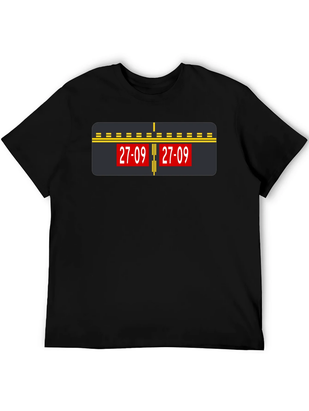 Airport Runway 27-09 Graphic Tee - Black product image 5