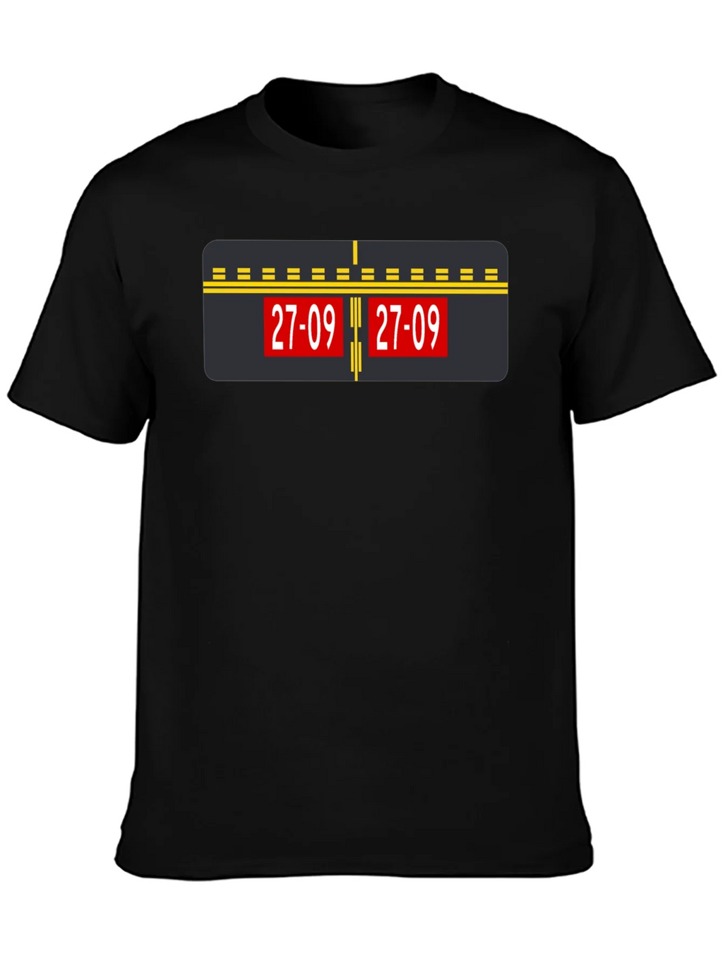 Airport Runway 27-09 Graphic Tee - Black product image 3