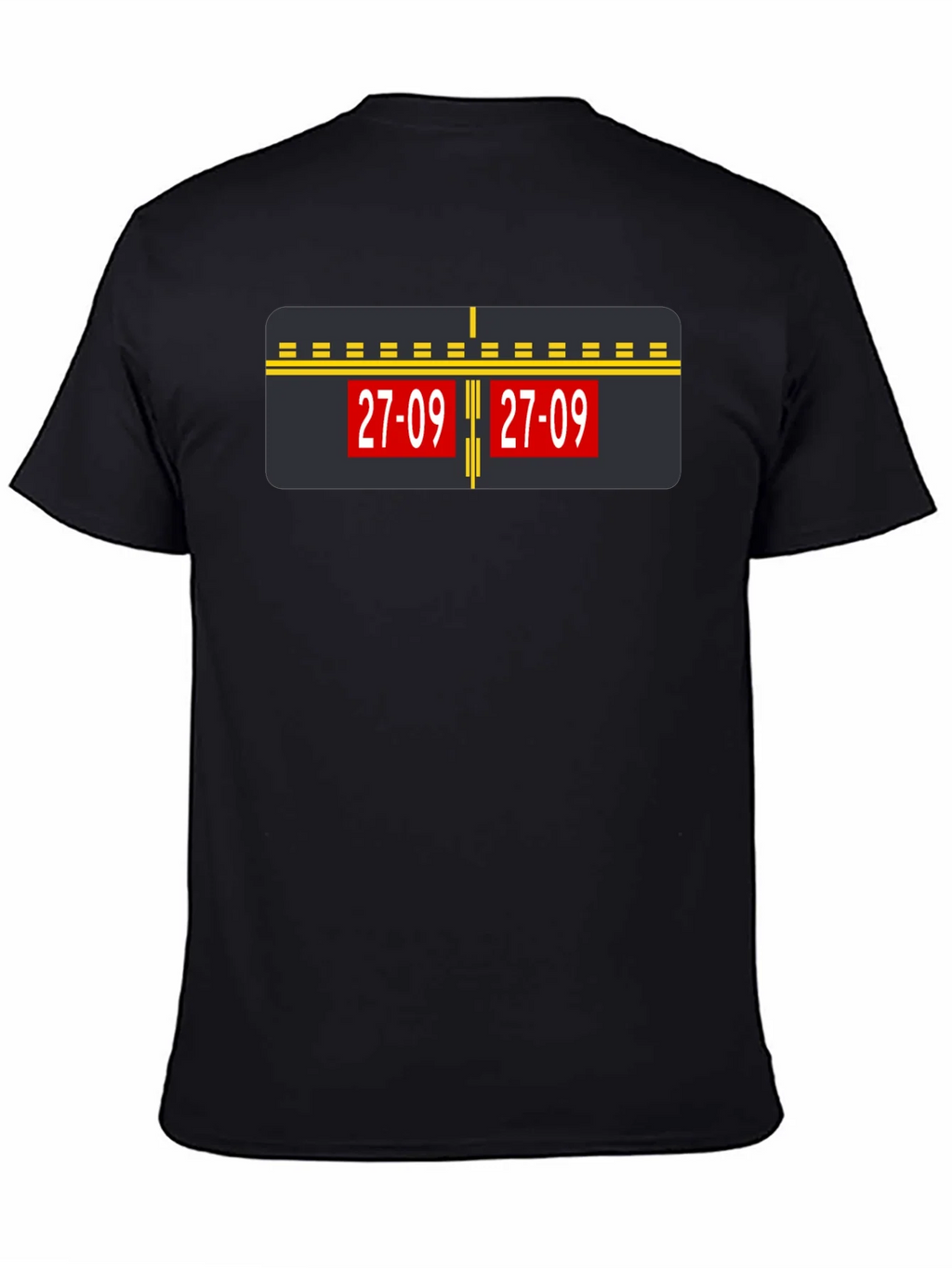 Airport Runway 27-09 Graphic Tee - Black product image 4