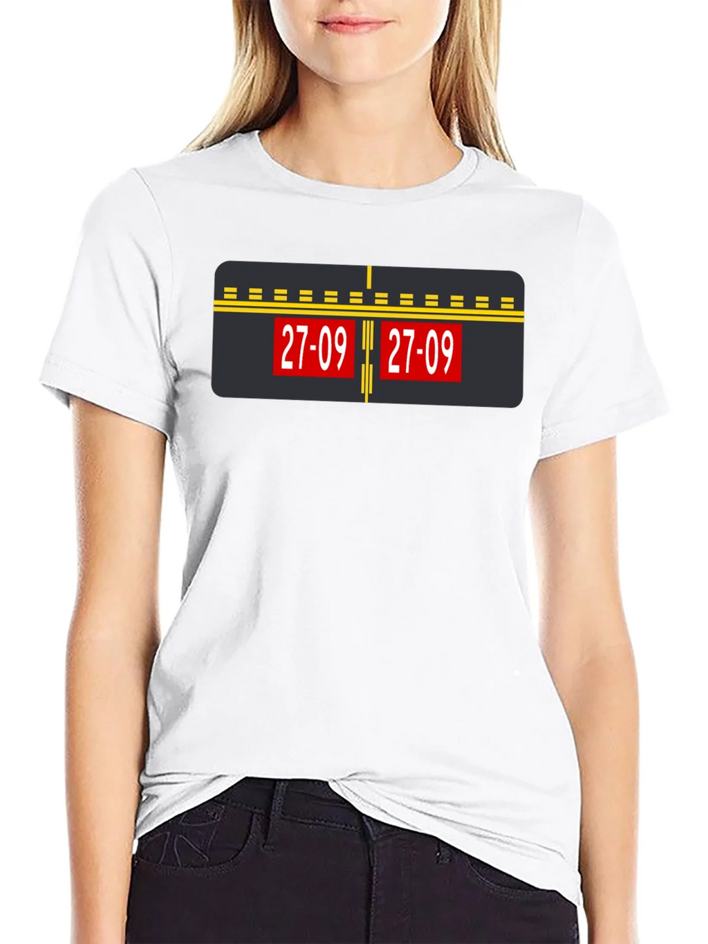 Airport Runway 27-09 Graphic Tee - Black product image 8