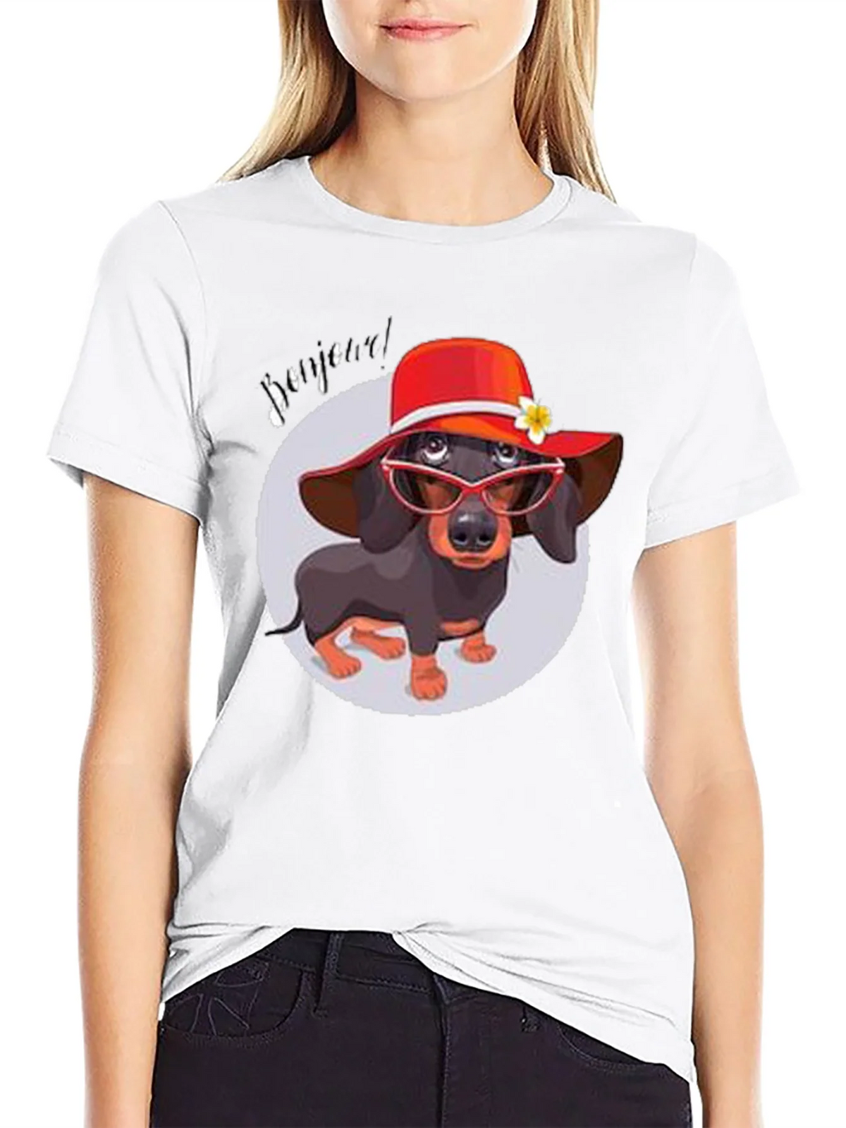 Dachshund in Hat T-Shirt - Funny Dog Lover Tee