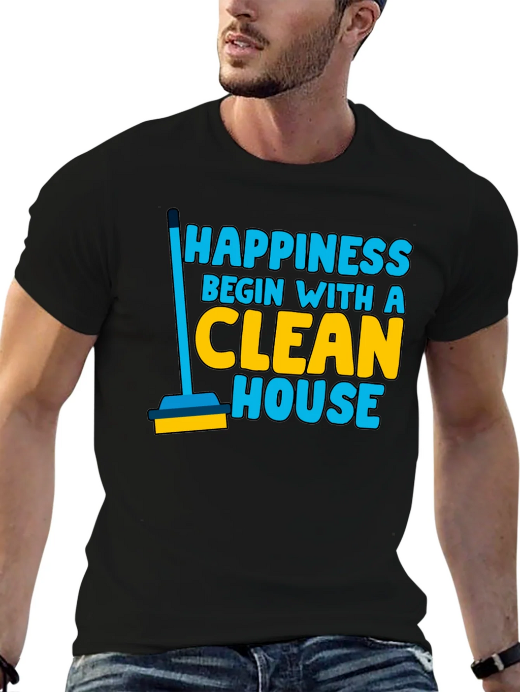 Happiness Clean House Graphic T-Shirt product image 6