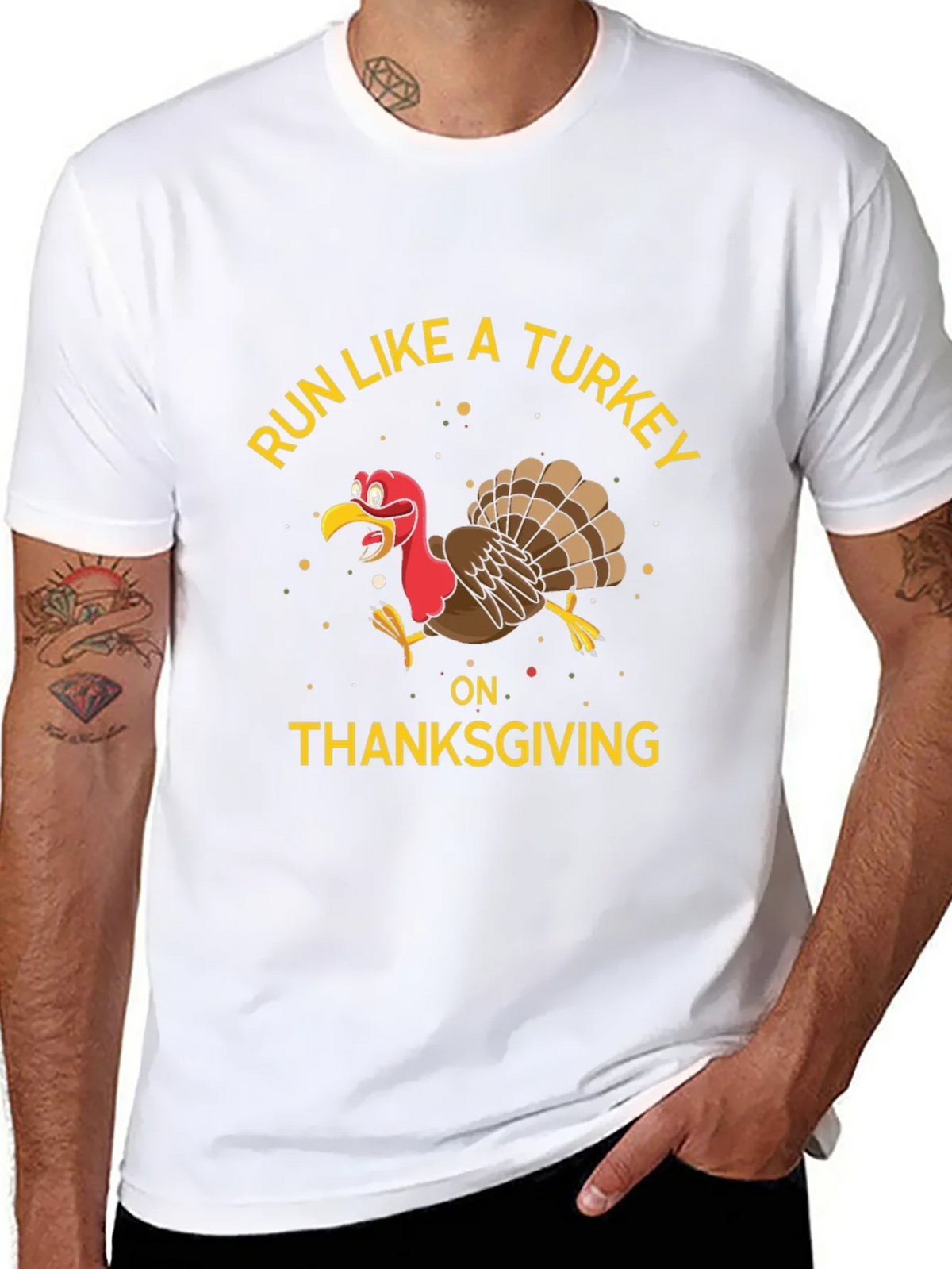 Run Like a Turkey Thanksgiving T-Shirt product image 7