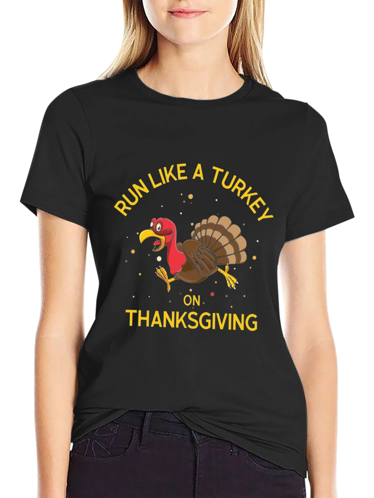 Run Like a Turkey Thanksgiving T-Shirt product image 2