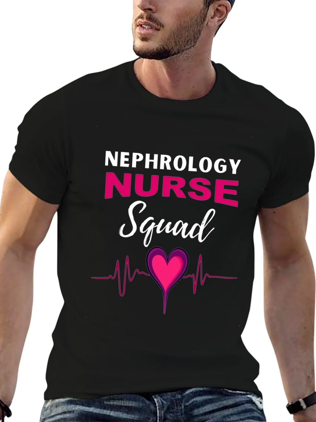 Nephrology Nurse Squad T-Shirt - Heartbeat Design product image 6
