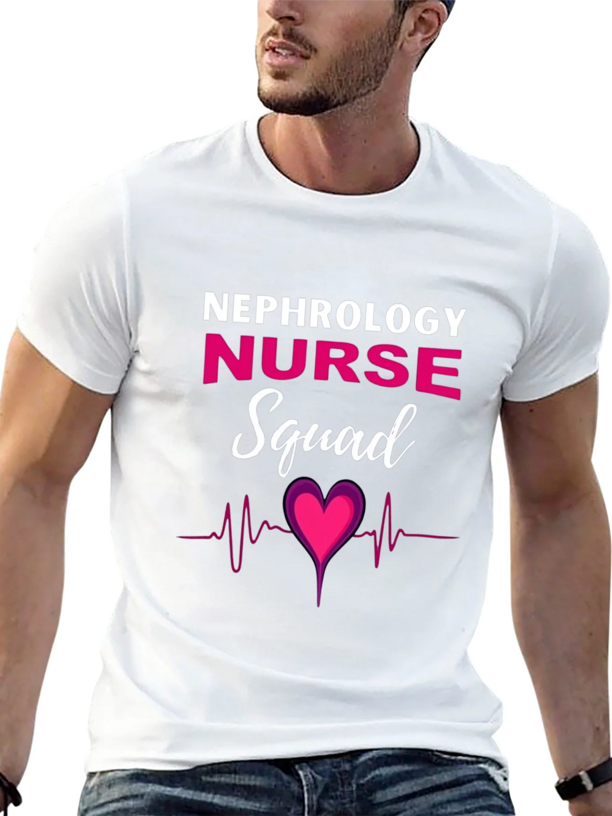 Nephrology Nurse Squad T-Shirt - Heartbeat Design product image 12