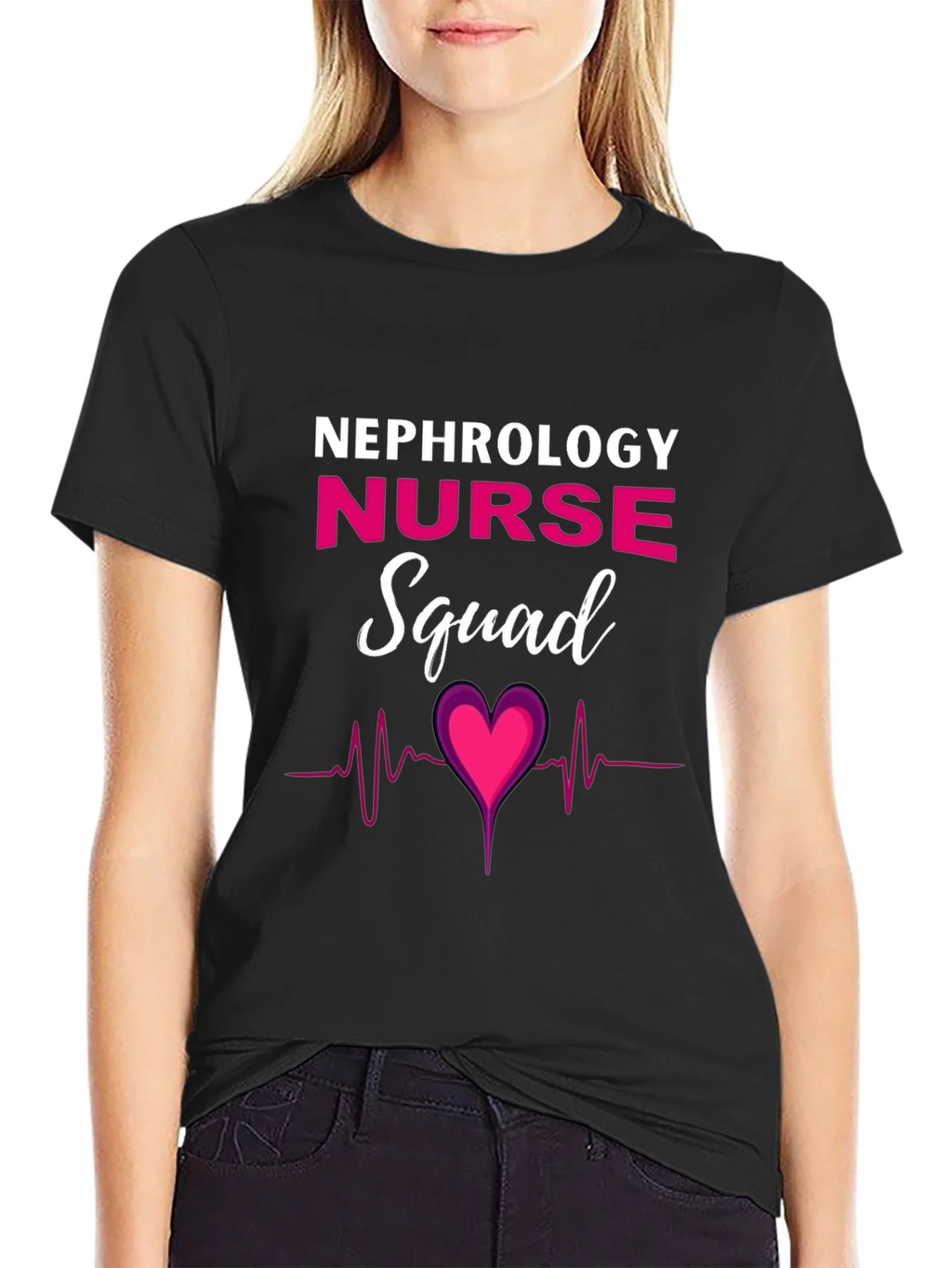 Nephrology Nurse Squad T-Shirt - Heartbeat Design product image 2