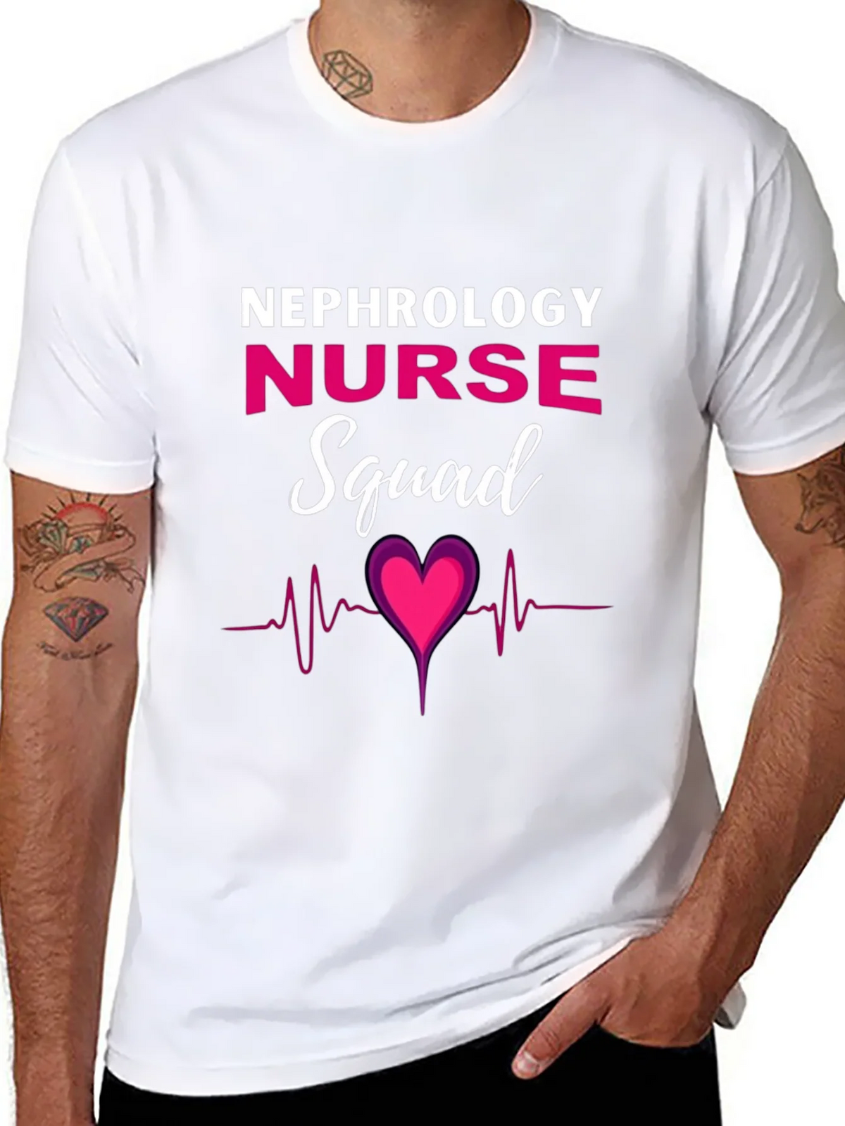 Nephrology Nurse Squad T-Shirt - Heartbeat Design product image 7