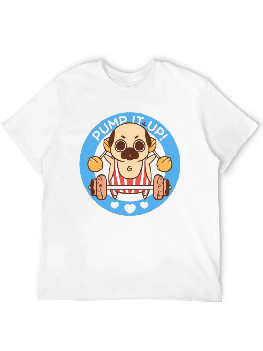 Pug Pump It Up! Black T-Shirt product image 11