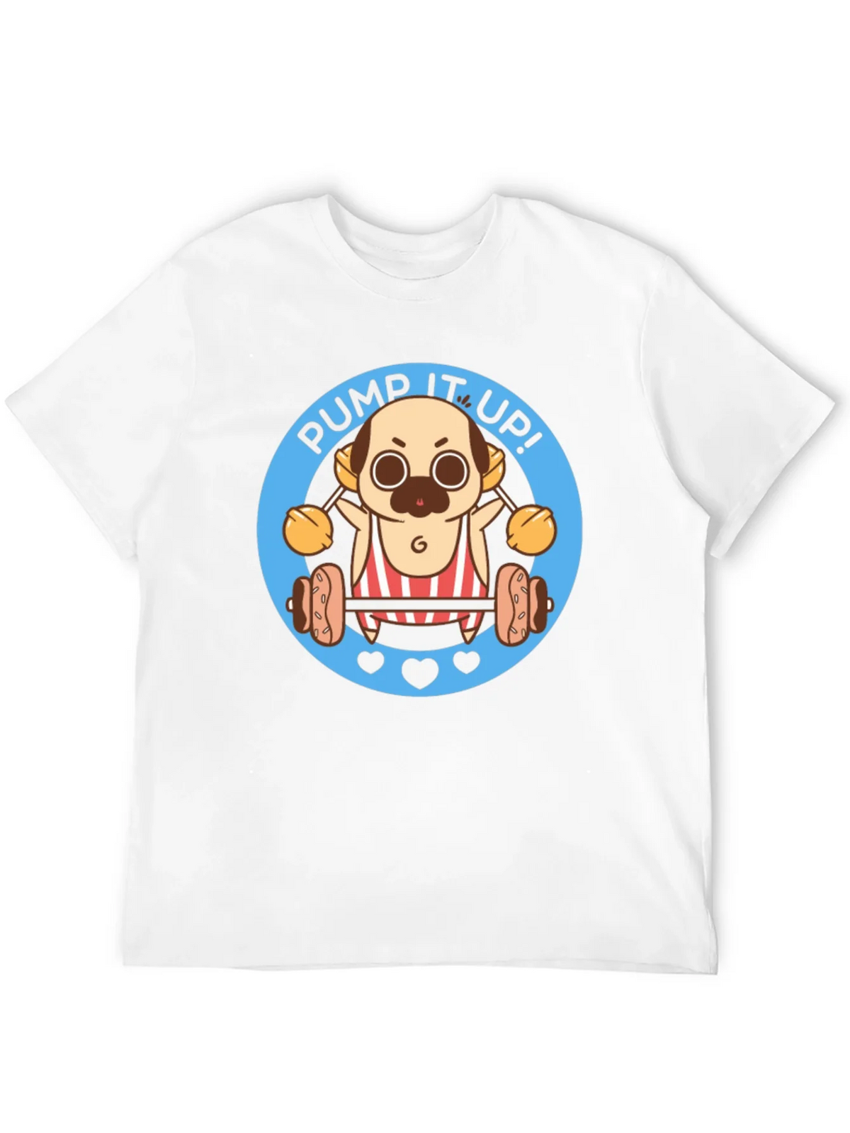 Pug Pump It Up! Black T-Shirt product image 11