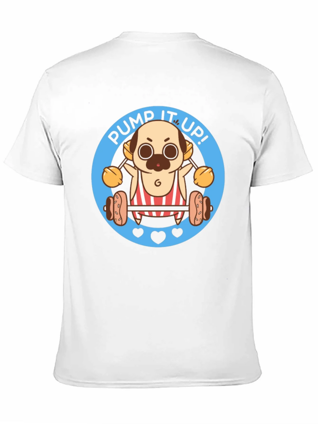Pug Pump It Up! Black T-Shirt product image 10