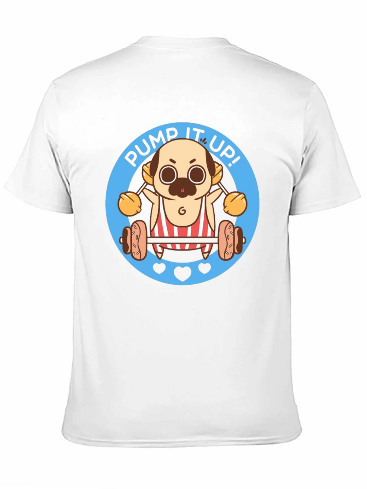 Pug Pump It Up! Black T-Shirt product image 10