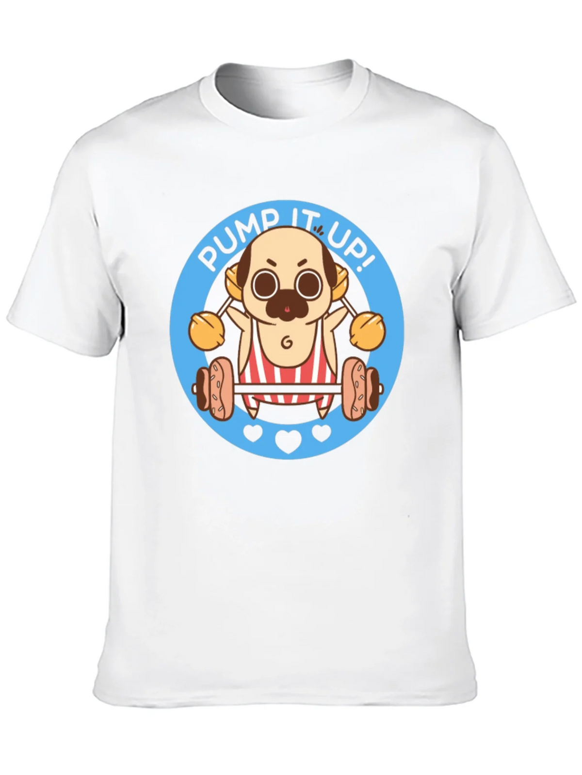 Pug Pump It Up! Black T-Shirt product image 9