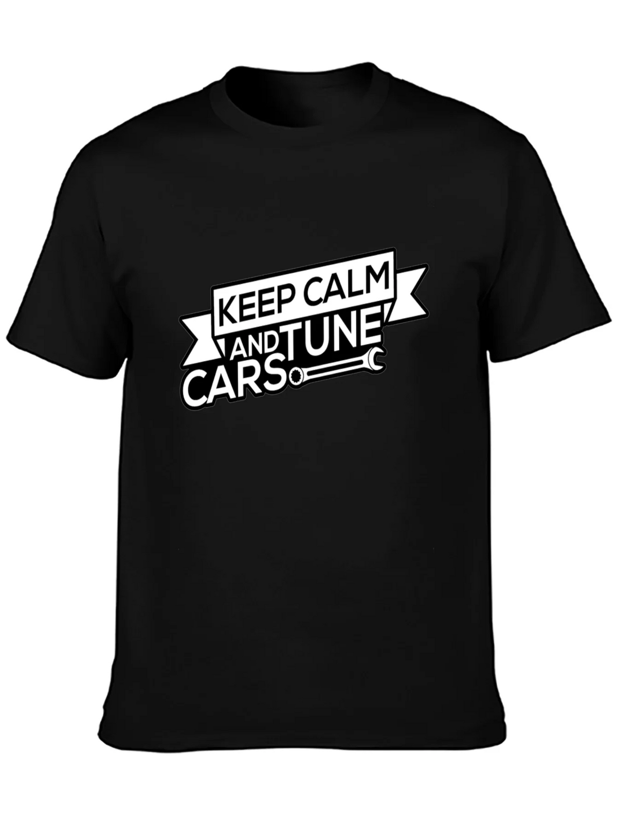 Keep Calm and Tune Cars Black T-Shirt product image 3