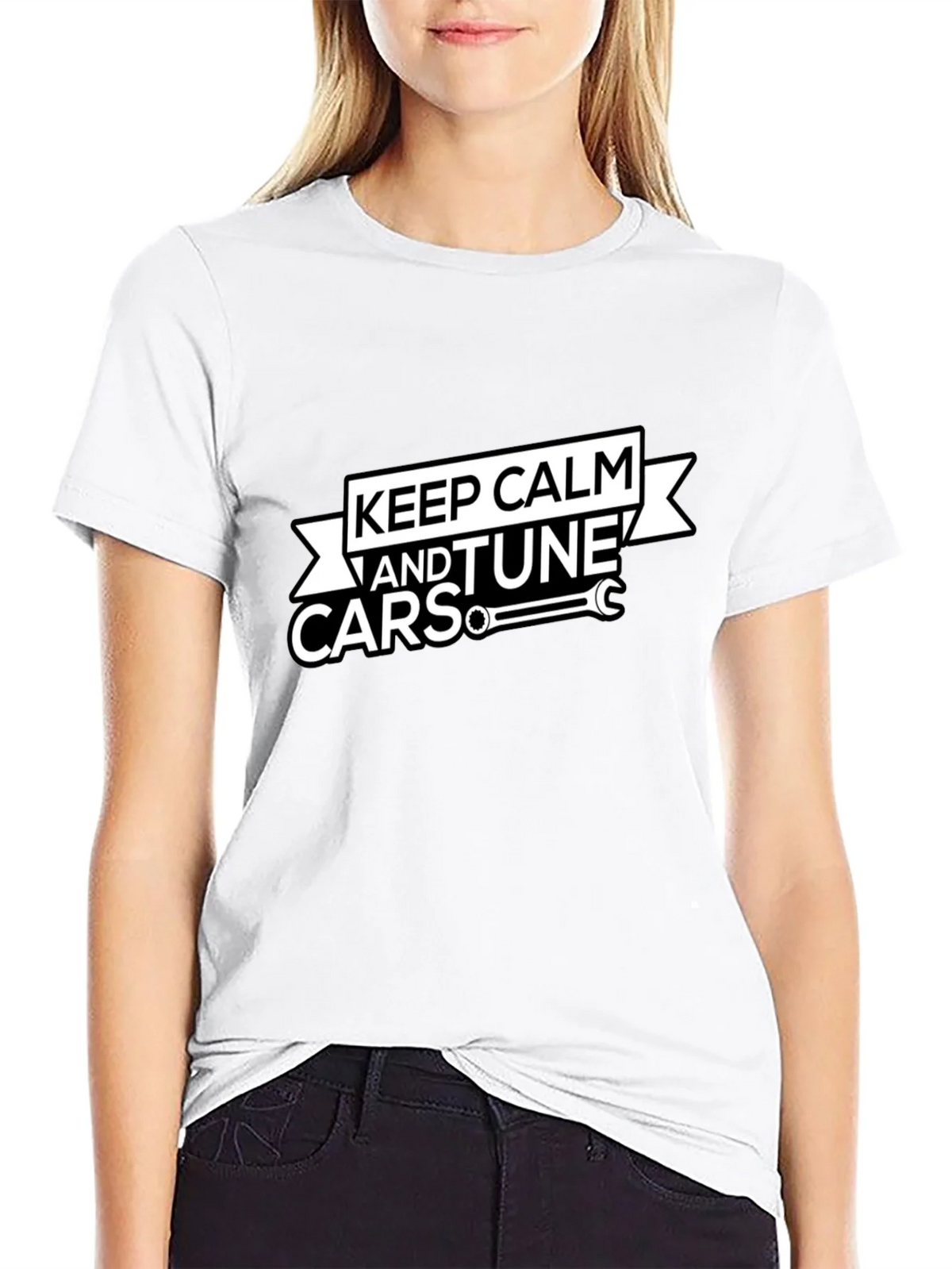 Keep Calm and Tune Cars Black T-Shirt product image 7