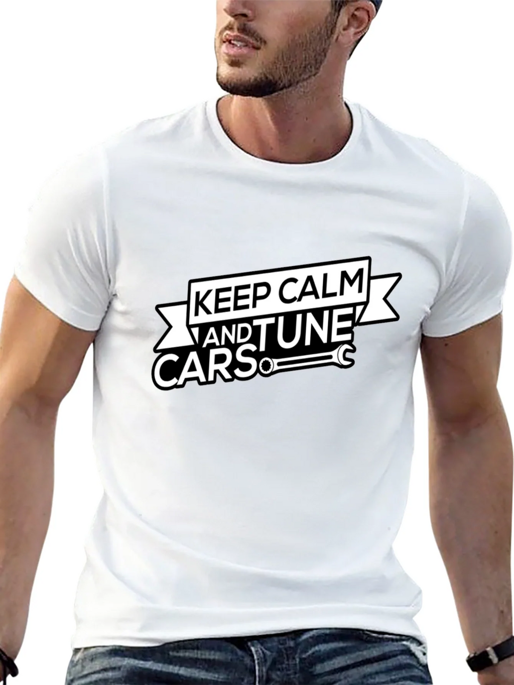 Keep Calm and Tune Cars Black T-Shirt product image 11