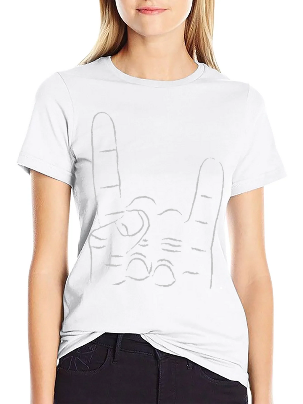 Rock On Hand Graphic Tee - Black T-Shirt product image 7