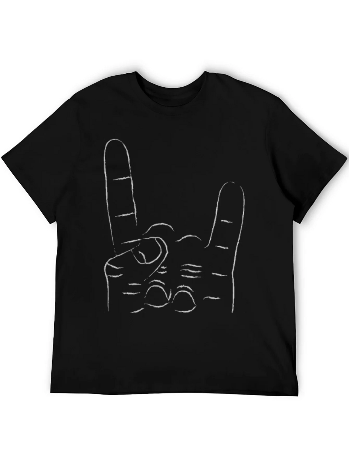 Rock On Hand Graphic Tee - Black T-Shirt product image 5