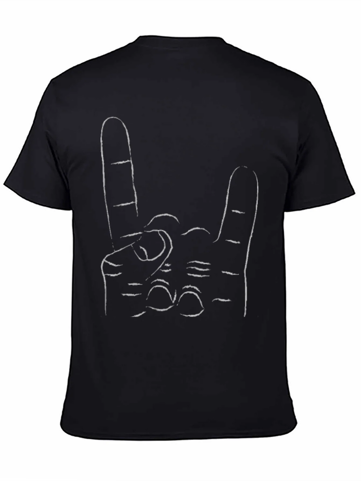 Rock On Hand Graphic Tee - Black T-Shirt product image 4