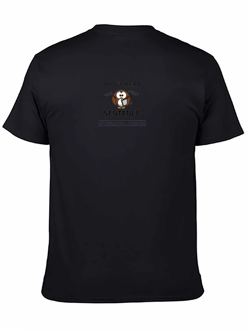 Dont Read Owl Graphic Tee - Black Cotton T-Shirt product image 4