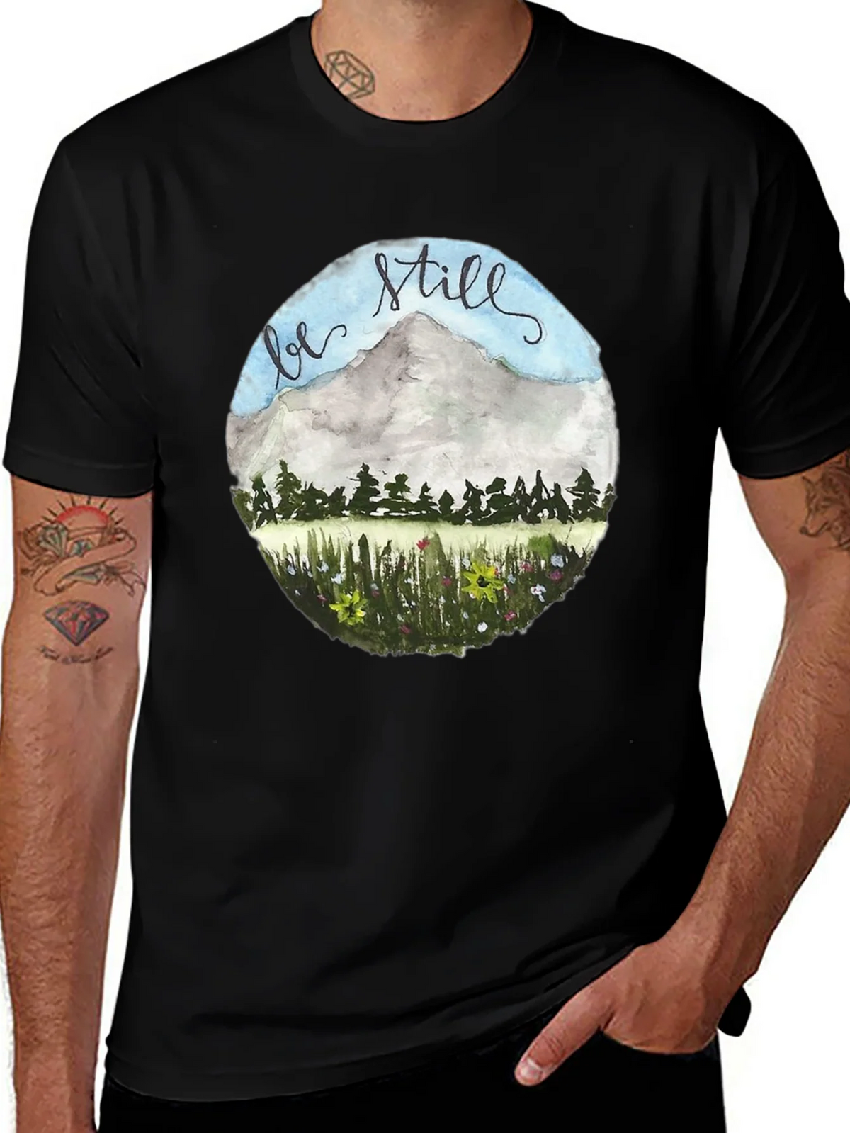 Be Still Mountain Graphic Tee product image 1
