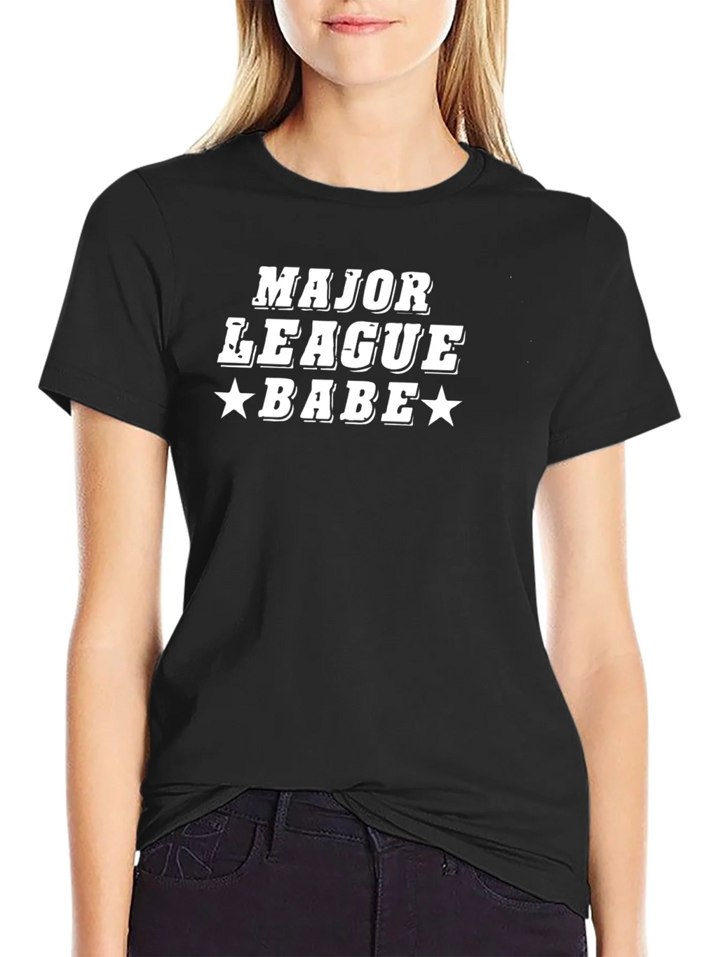 Major League Babe Graphic Tee - Black Cotton Blend Shirt product image 2