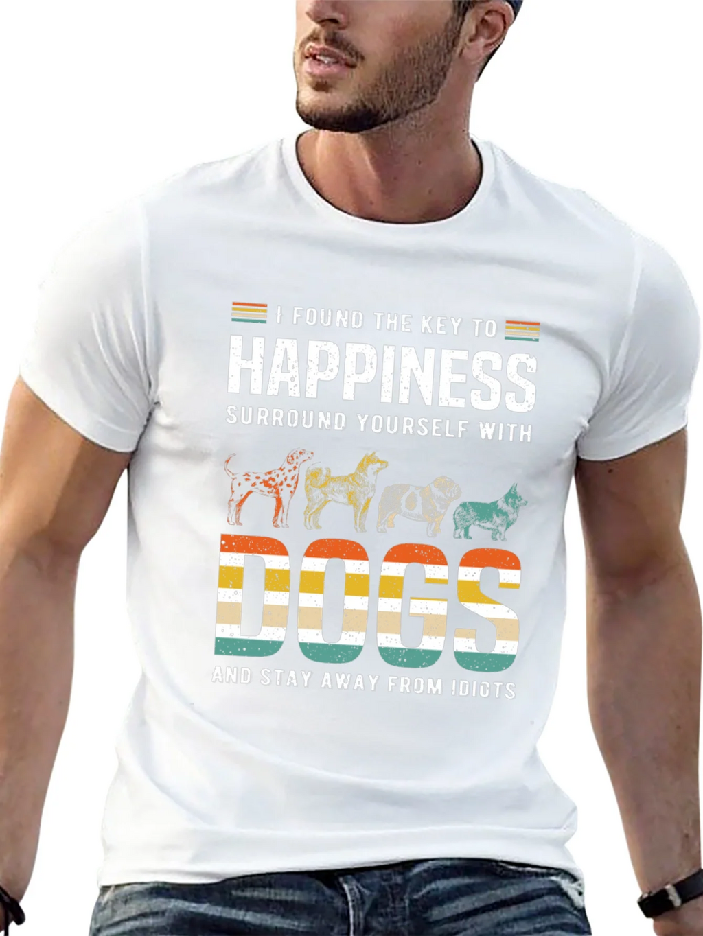 Happiness is Dogs Graphic T-Shirt product image 12