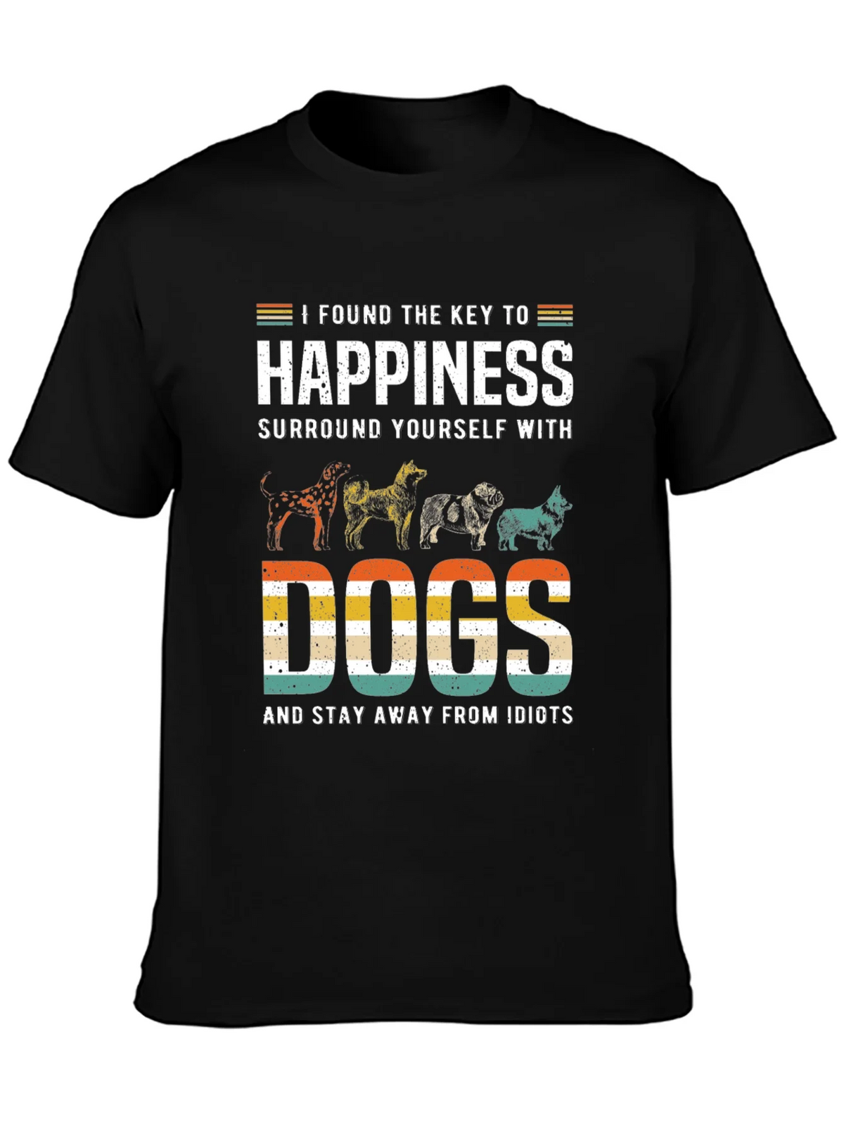 Happiness is Dogs Graphic T-Shirt product image 3
