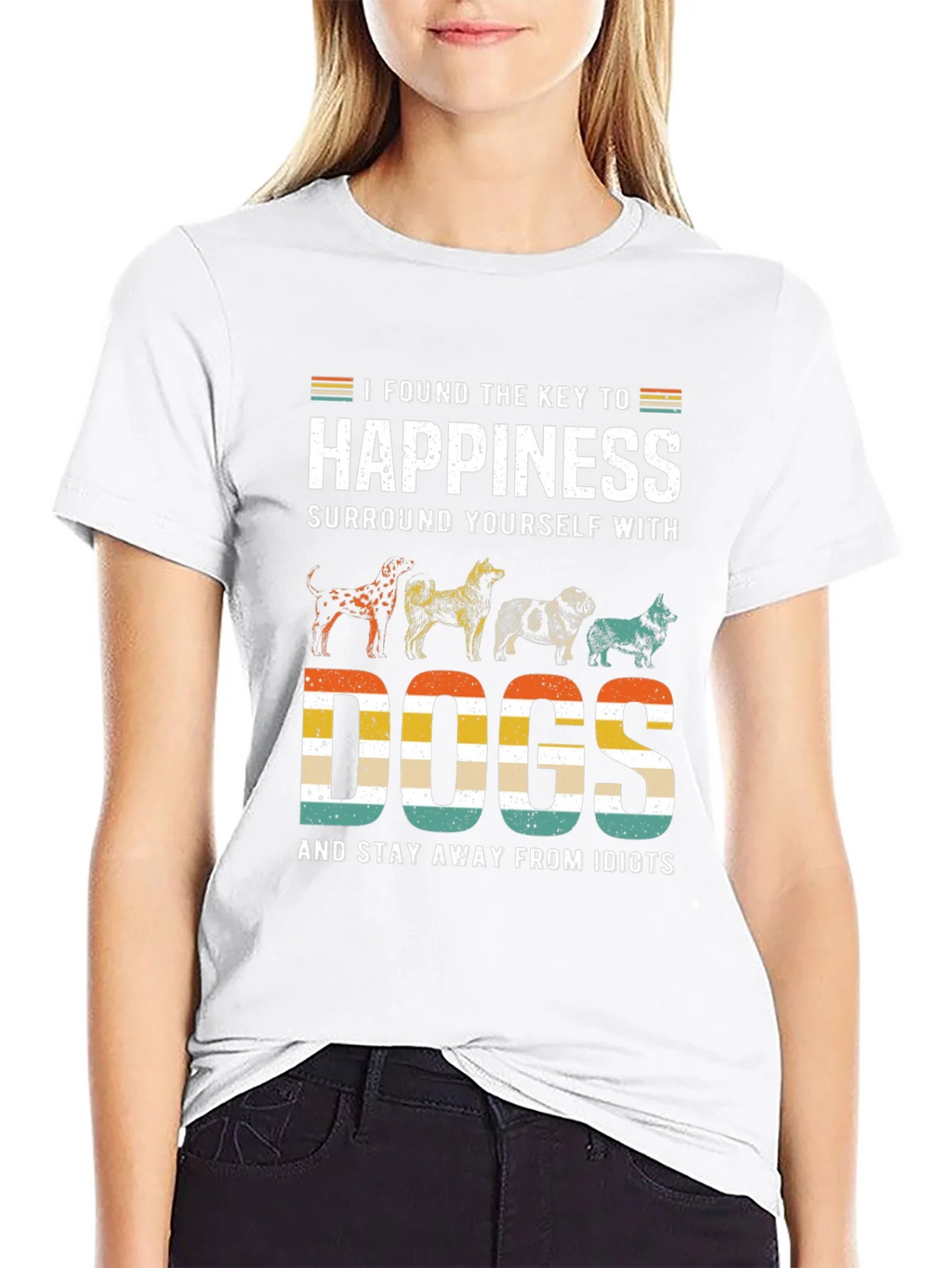 Happiness is Dogs Graphic T-Shirt product image 8