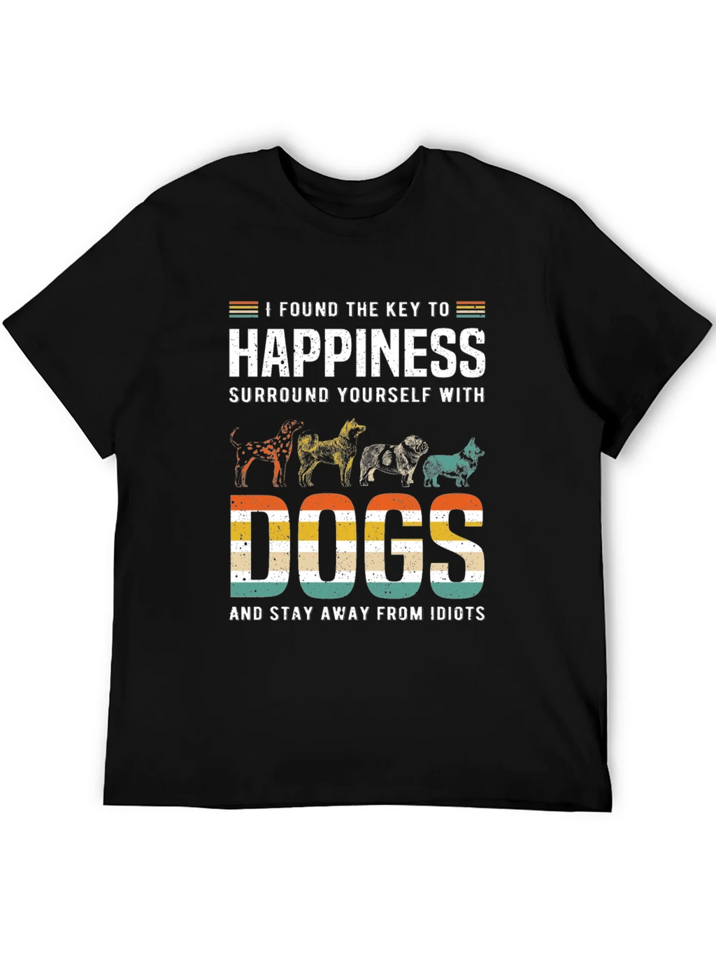 Happiness is Dogs Graphic T-Shirt product image 5