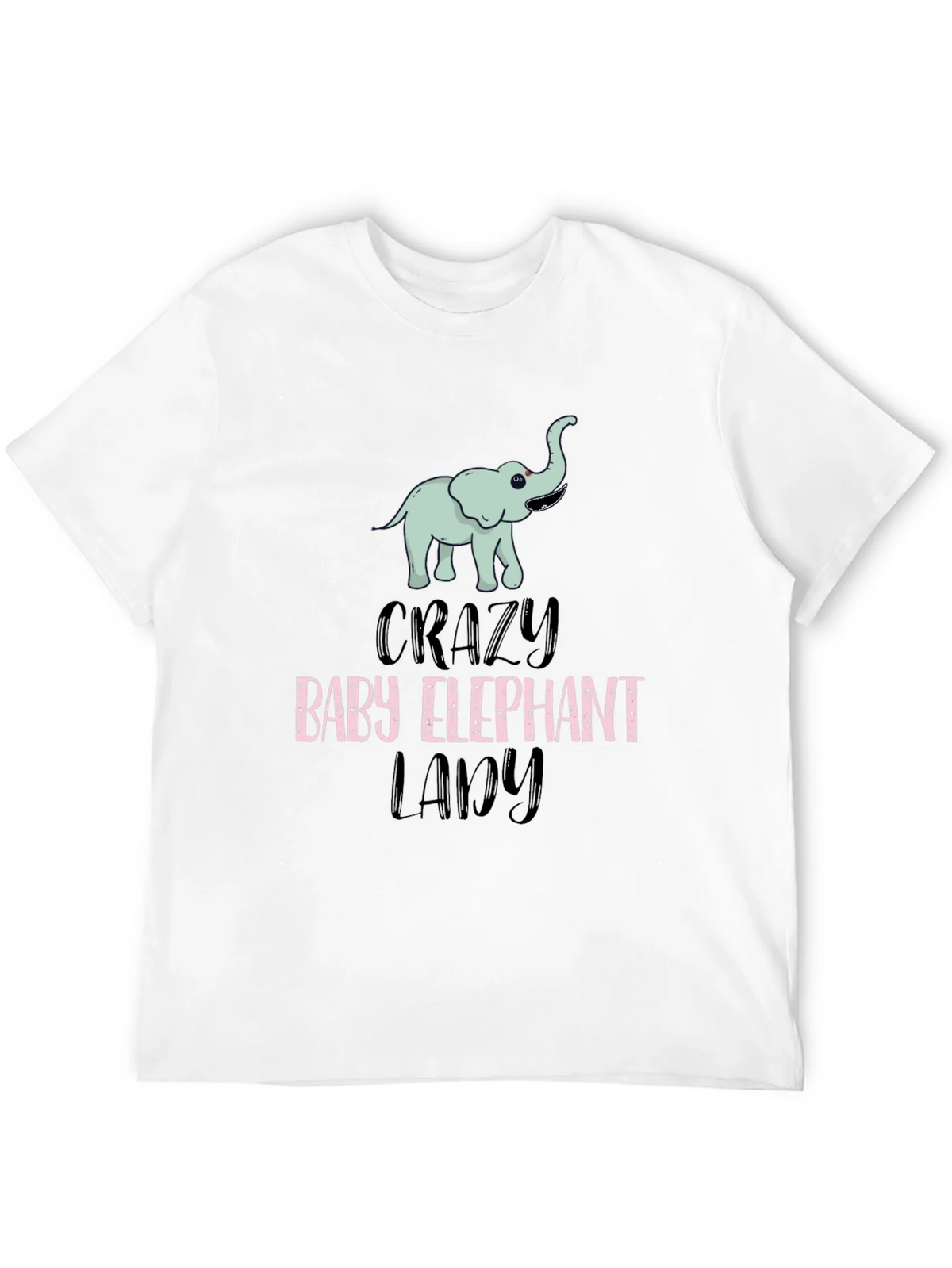 Crazy Baby Elephant Lady T-Shirt Cute Animal Tee product image 11